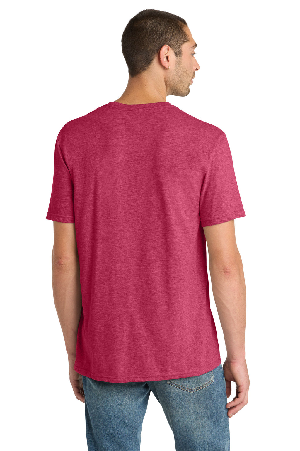 District Perfect Blend CVC Tee. DM108 - Heathered Red - back