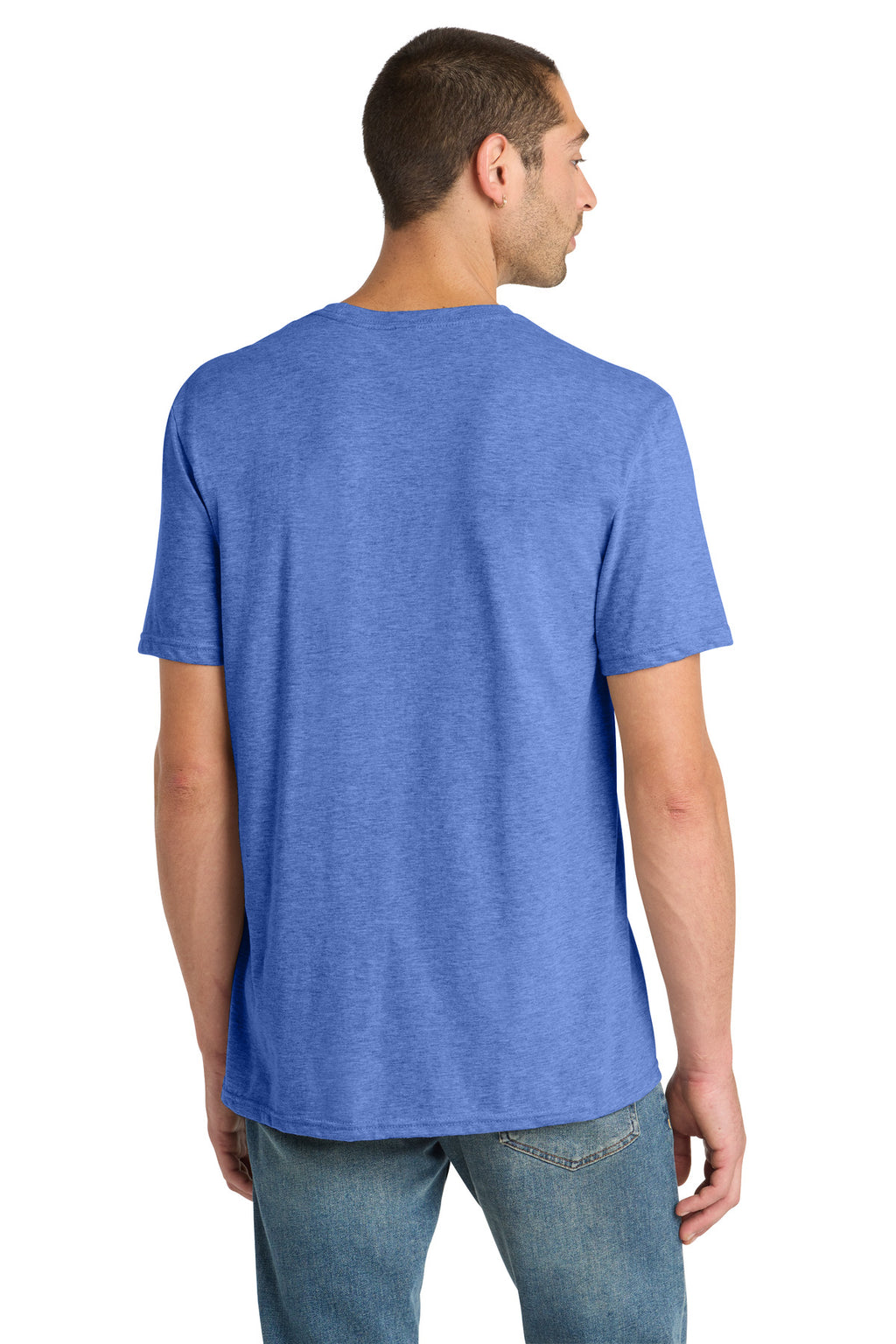 District Perfect Blend CVC Tee. DM108 - Heathered Royal - back