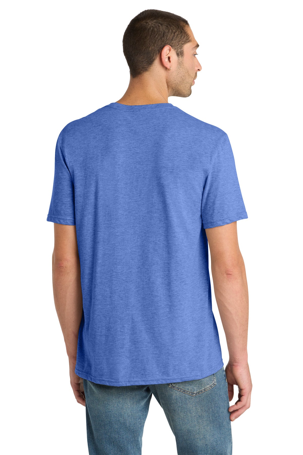 District Perfect Blend CVC Tee. DM108 - Heathered Royal - back