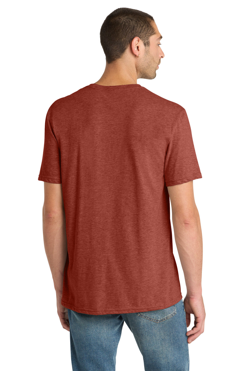 District Perfect Blend CVC Tee. DM108 - Heathered Russet - back