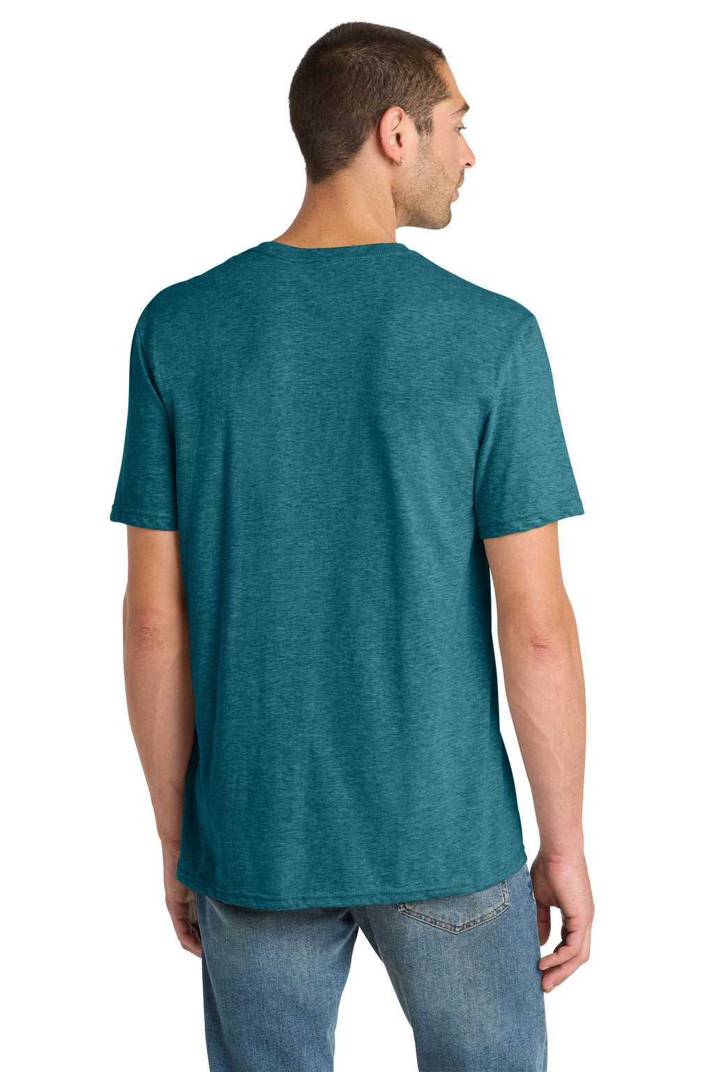 District Perfect Blend CVC Tee. DM108 - Heathered Teal - back