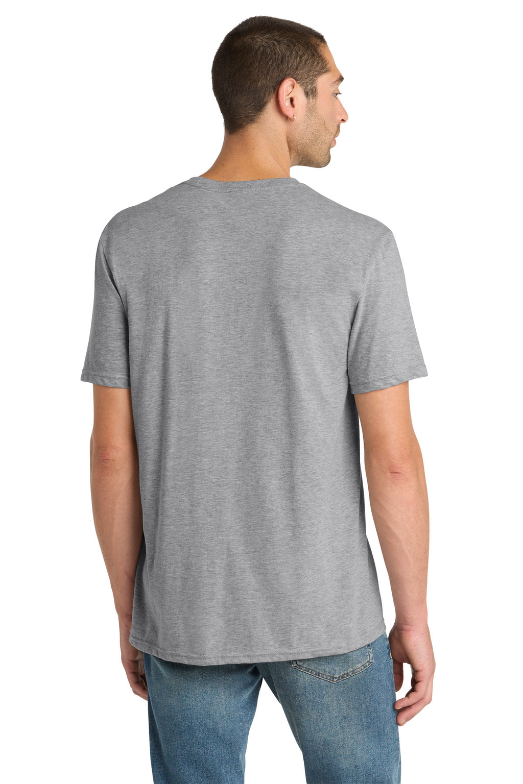 District Perfect Blend CVC Tee. DM108 - Light Heather Grey - back