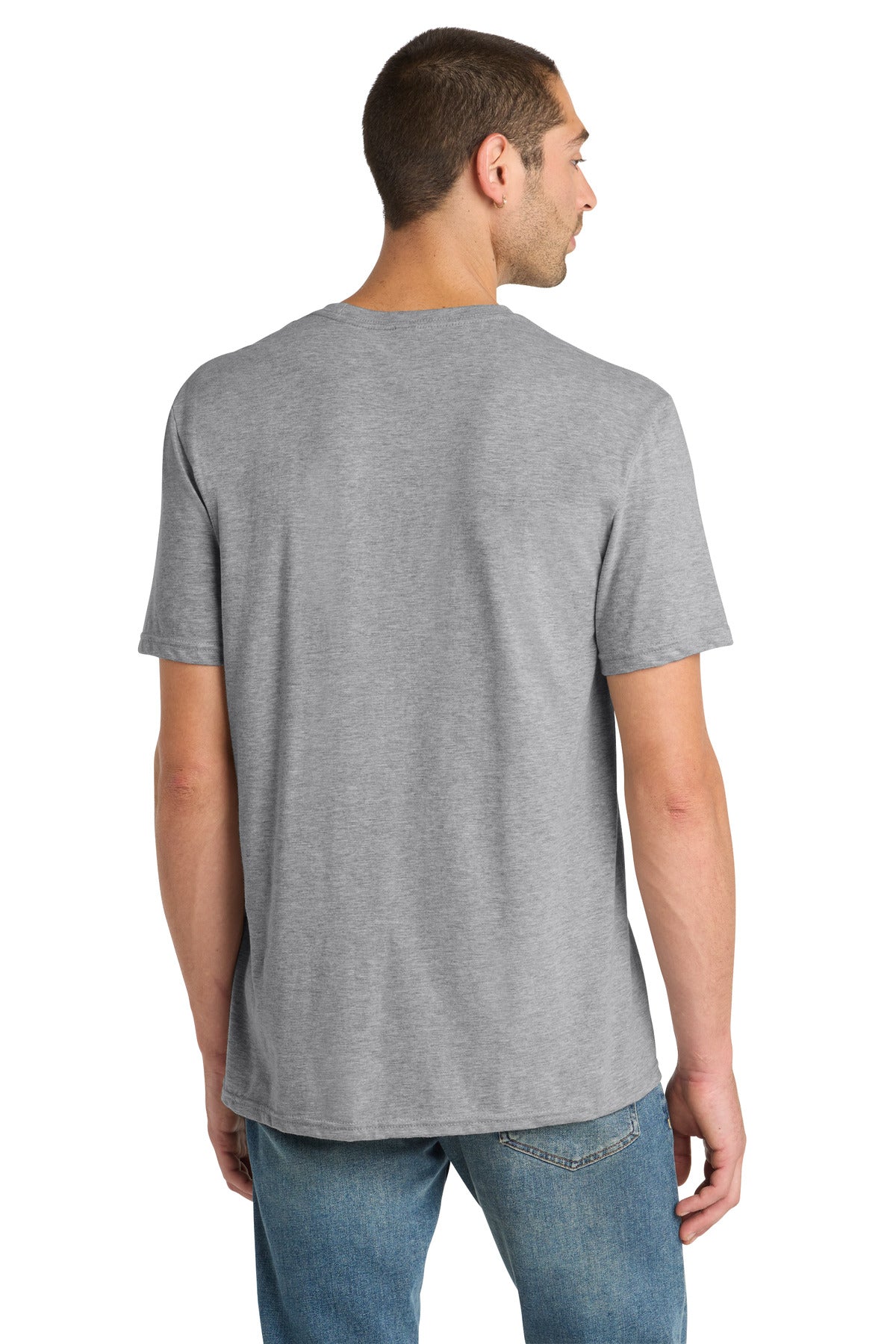 District Perfect Blend CVC Tee. DM108 - Light Heather Grey - back