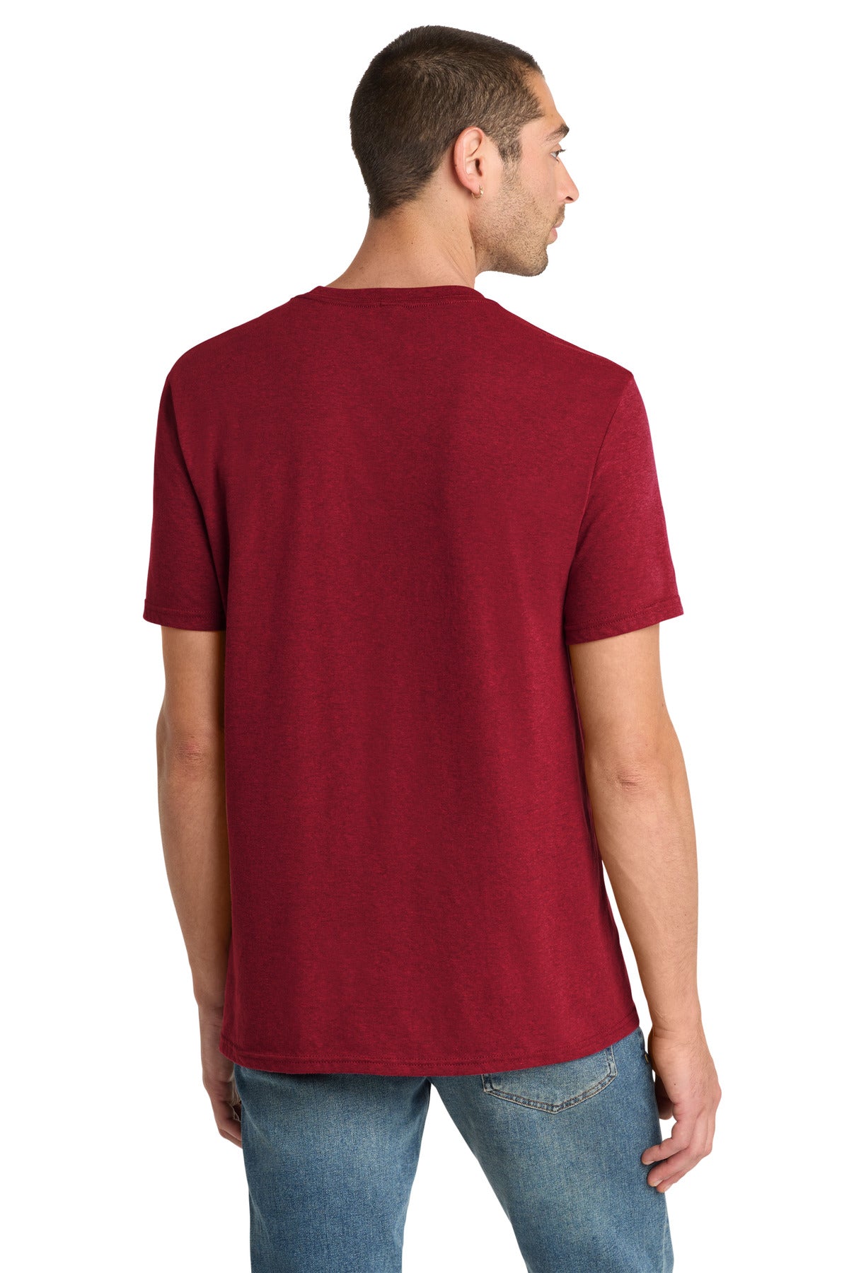 District Perfect Blend CVC Tee. DM108 - Red Fleck - back