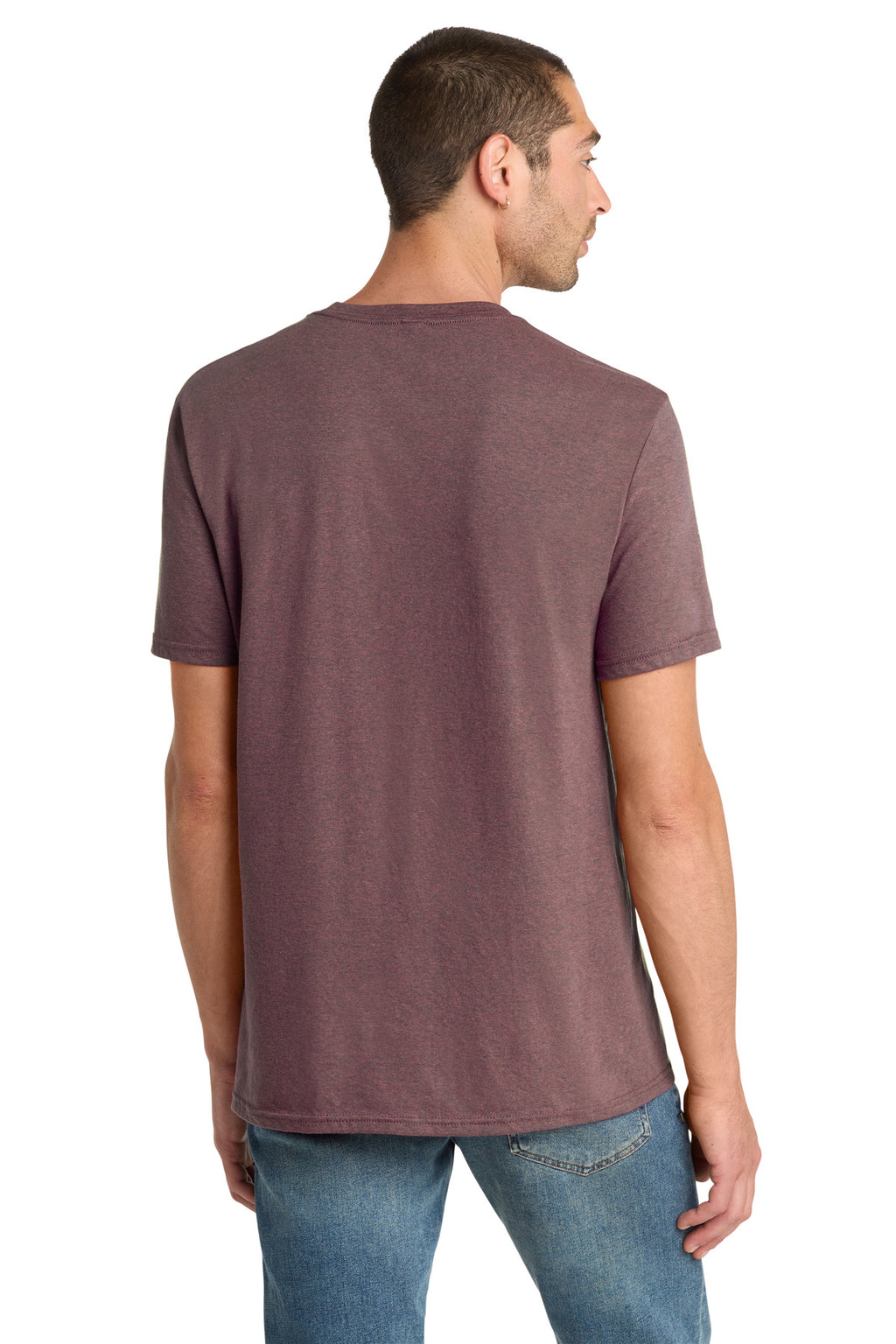 District Perfect Blend CVC Tee. DM108 - Rose Fleck - back