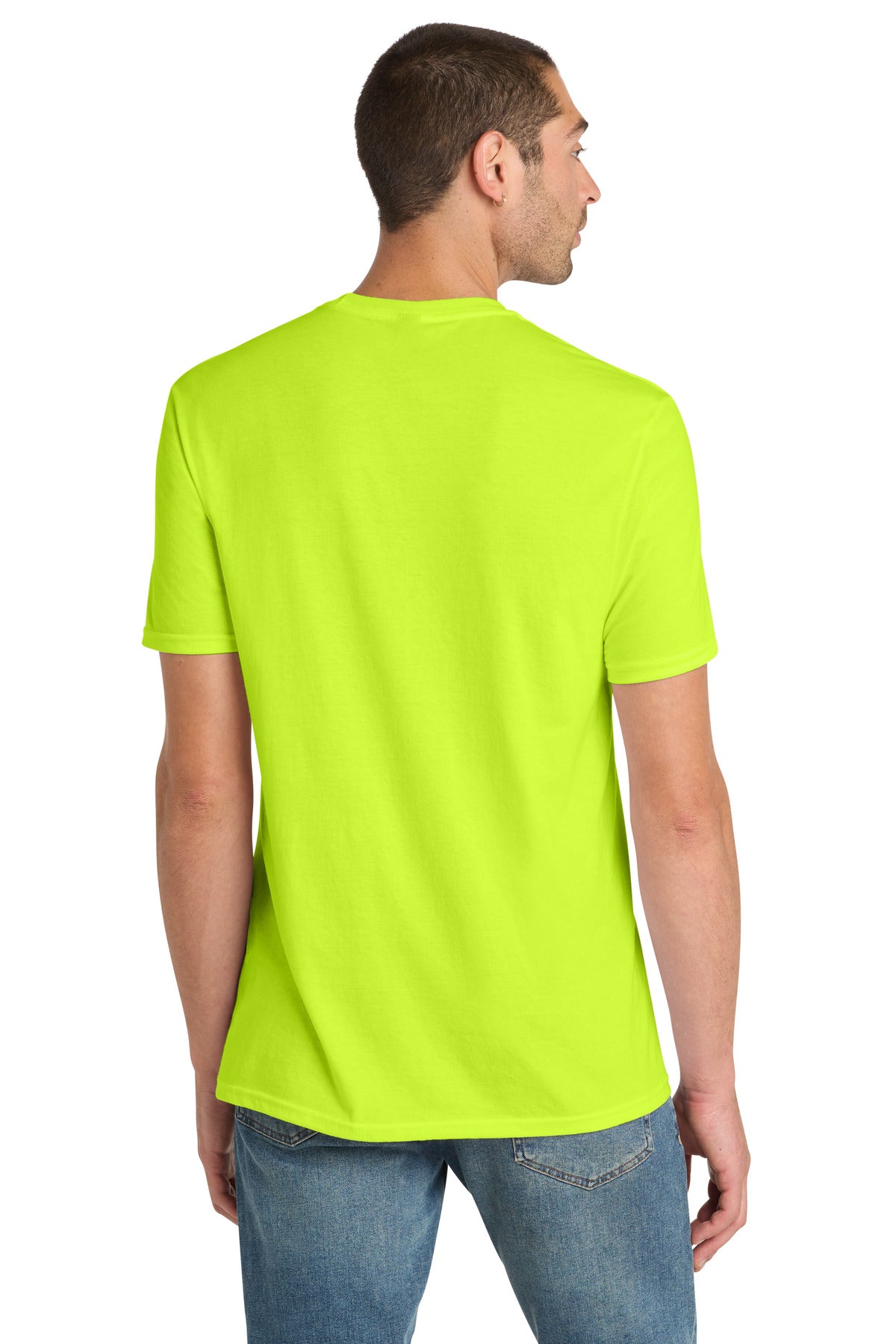 District Perfect Blend CVC Tee. DM108 - S. Green - back