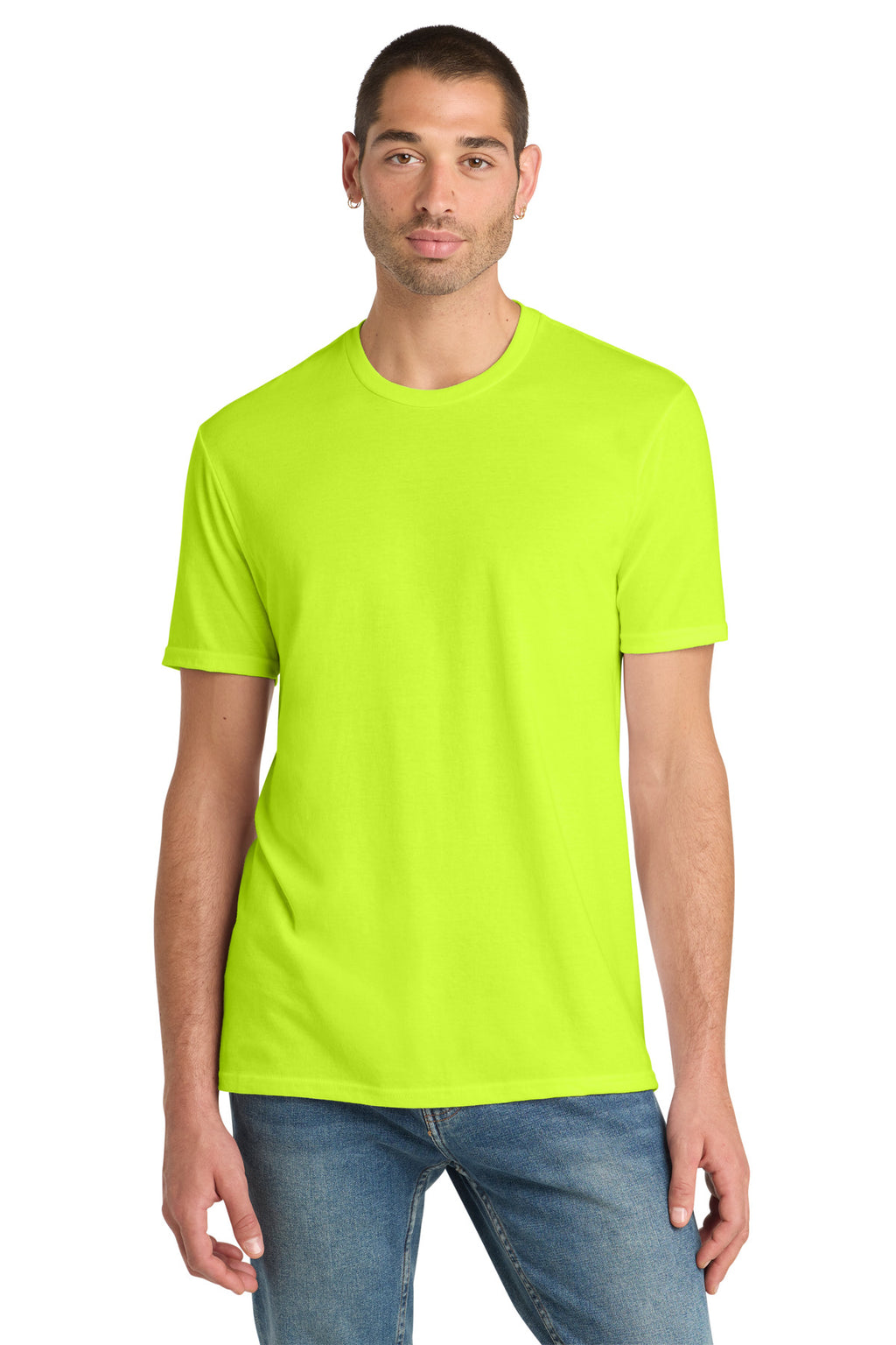 District Perfect Blend CVC Tee. DM108 - S. Green - front