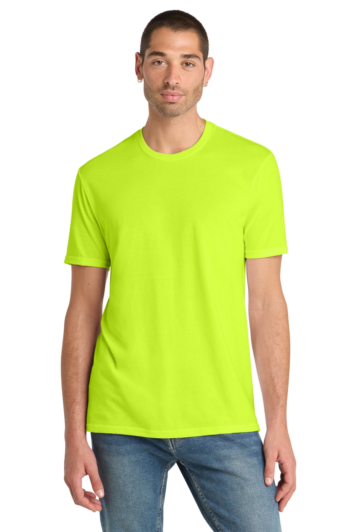 District Perfect Blend CVC Tee. DM108 - S. Green - front