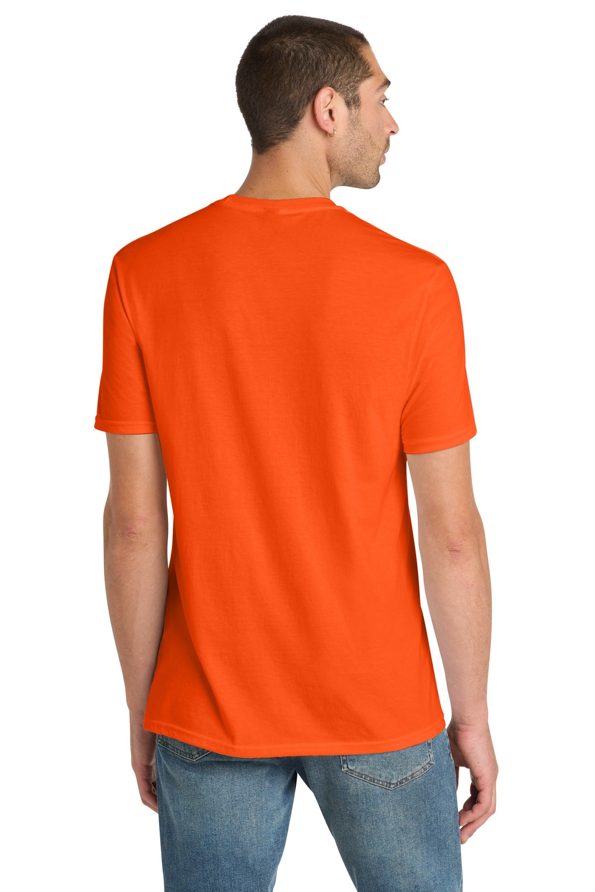District Perfect Blend CVC Tee. DM108 - S. Orange - back