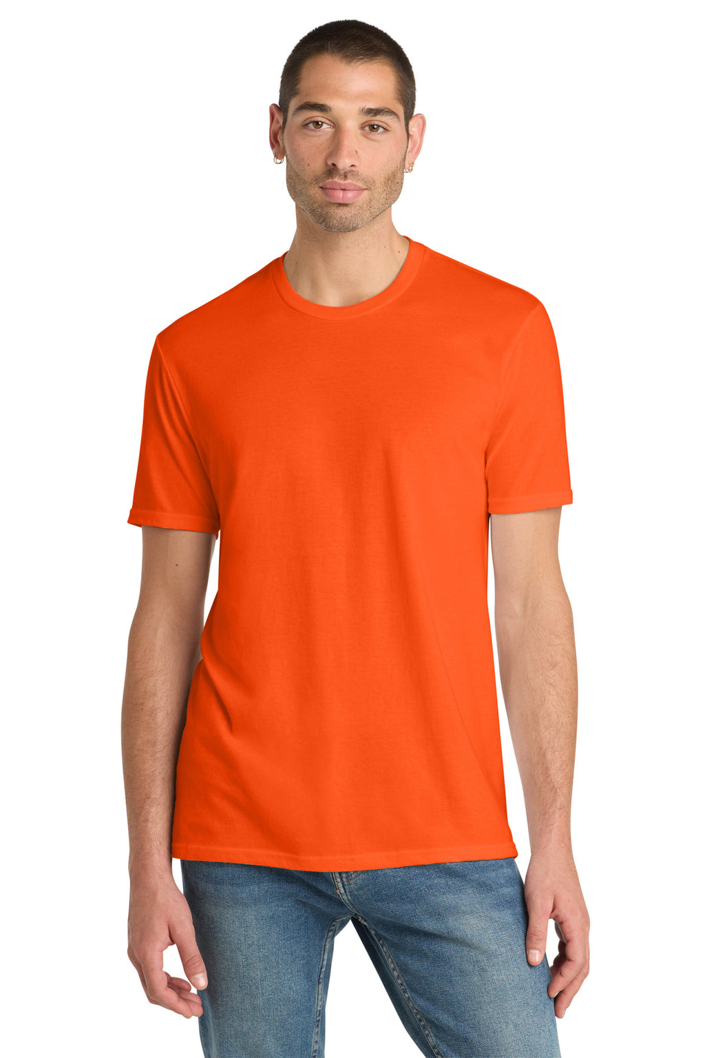 District Perfect Blend CVC Tee. DM108 - S. Orange - front