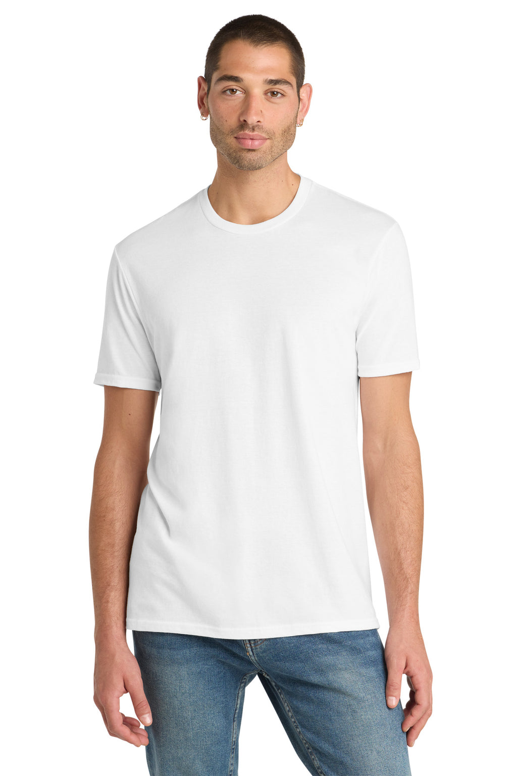District Perfect Blend CVC Tee. DM108 - White - front