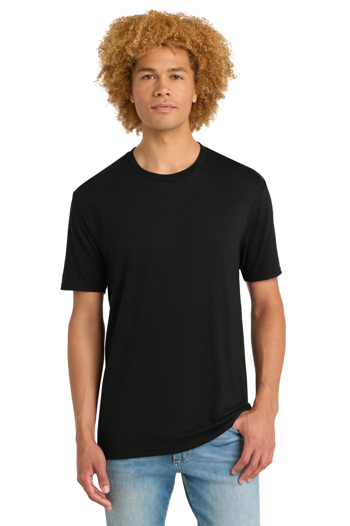 District Perfect Tri DTG Tee DM130DTG - Black - front