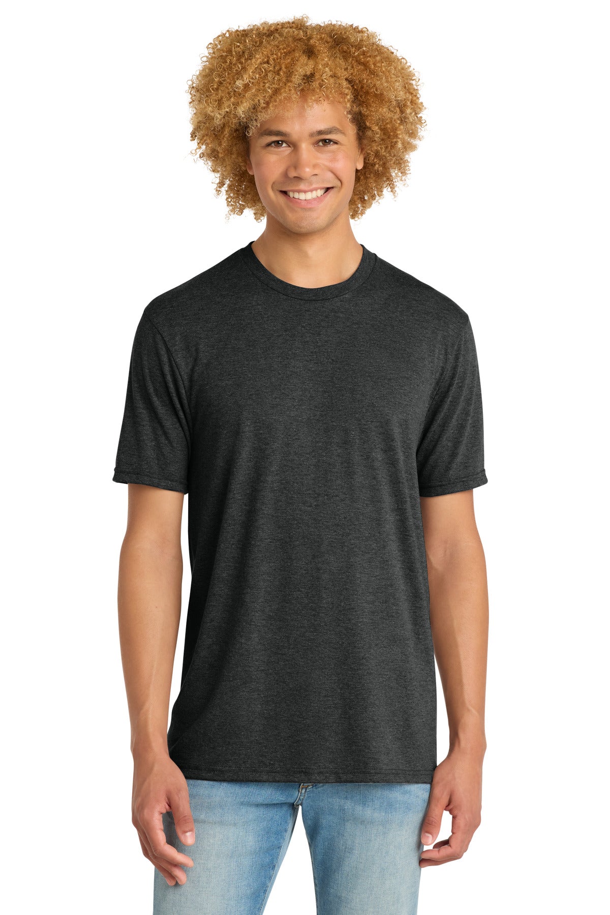 District Perfect Tri DTG Tee DM130DTG - Black Frost - front