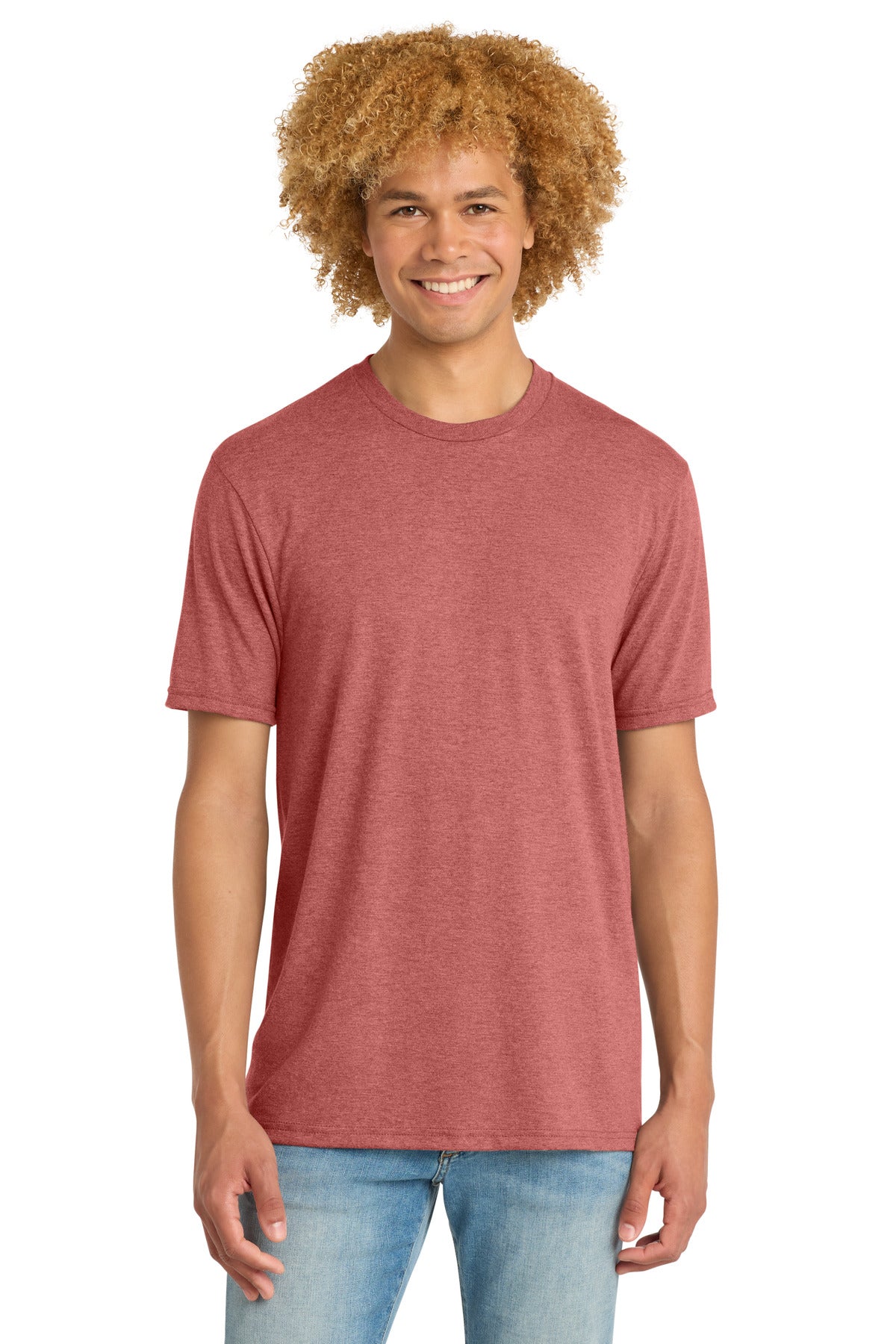 District Perfect Tri DTG Tee DM130DTG - Blush Frost - front