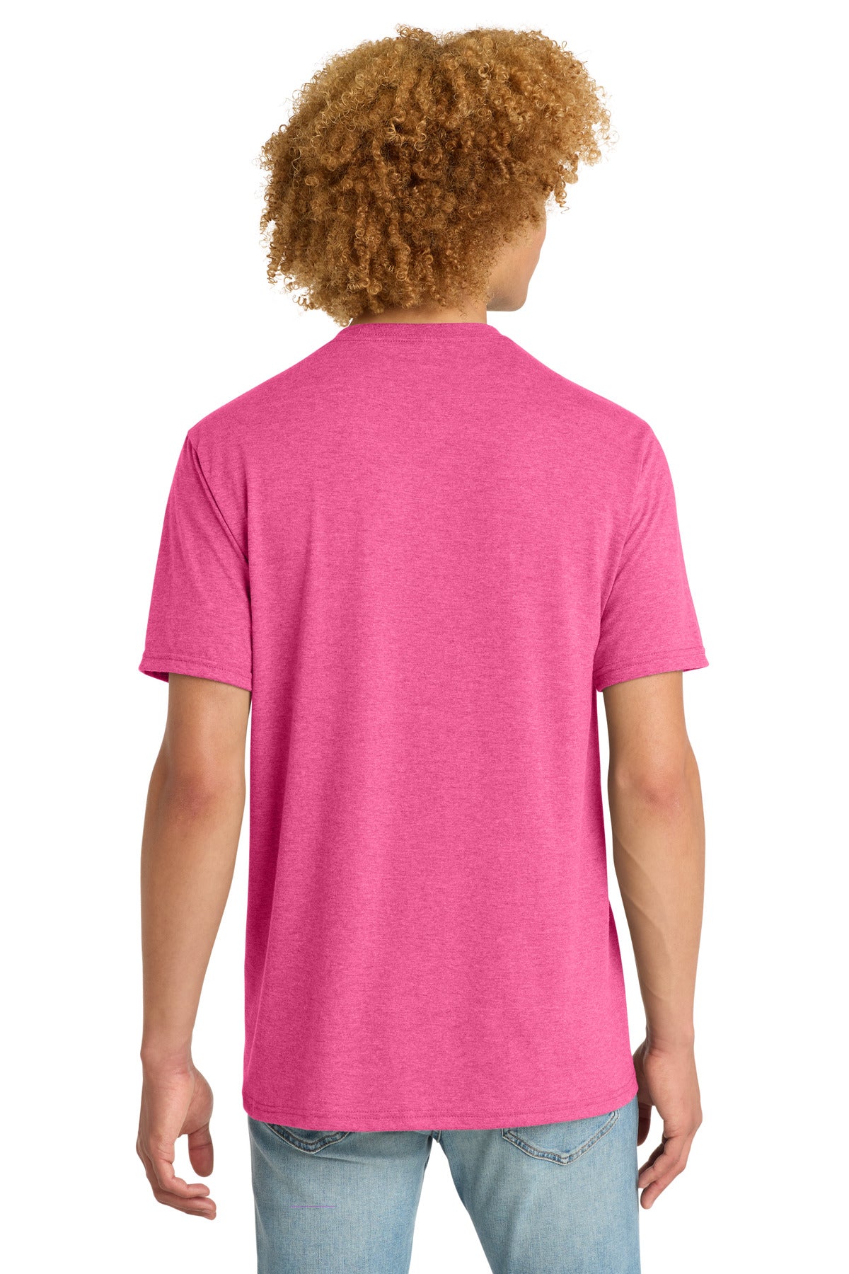 District Perfect Tri DTG Tee DM130DTG - Fuchsia Frost - back