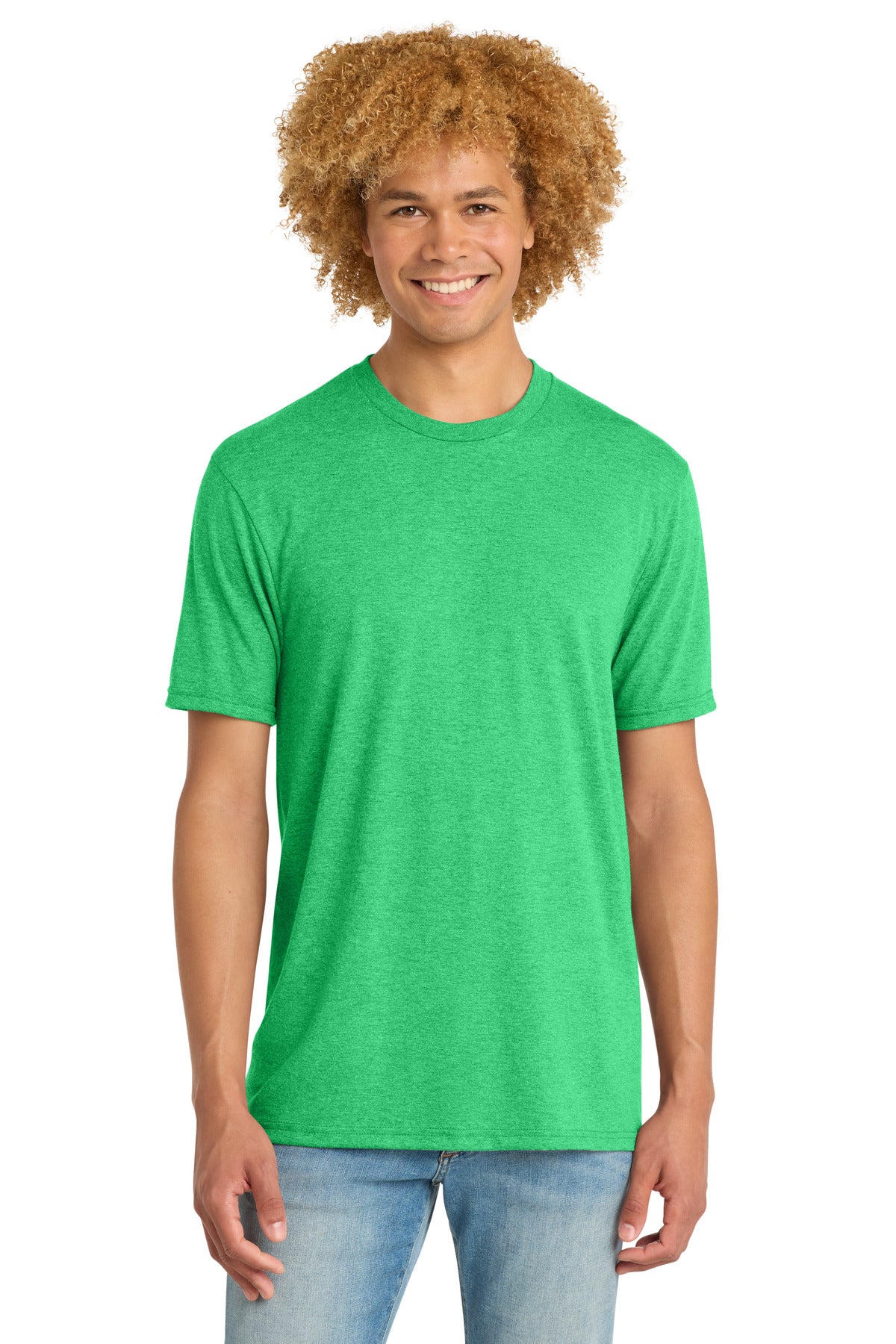 District Perfect Tri DTG Tee DM130DTG - Green Frost - front