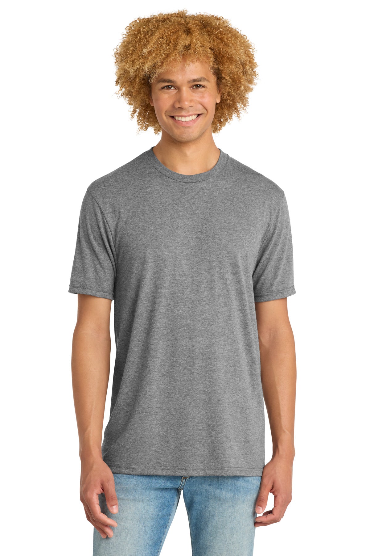 District Perfect Tri DTG Tee DM130DTG - Grey Frost - front