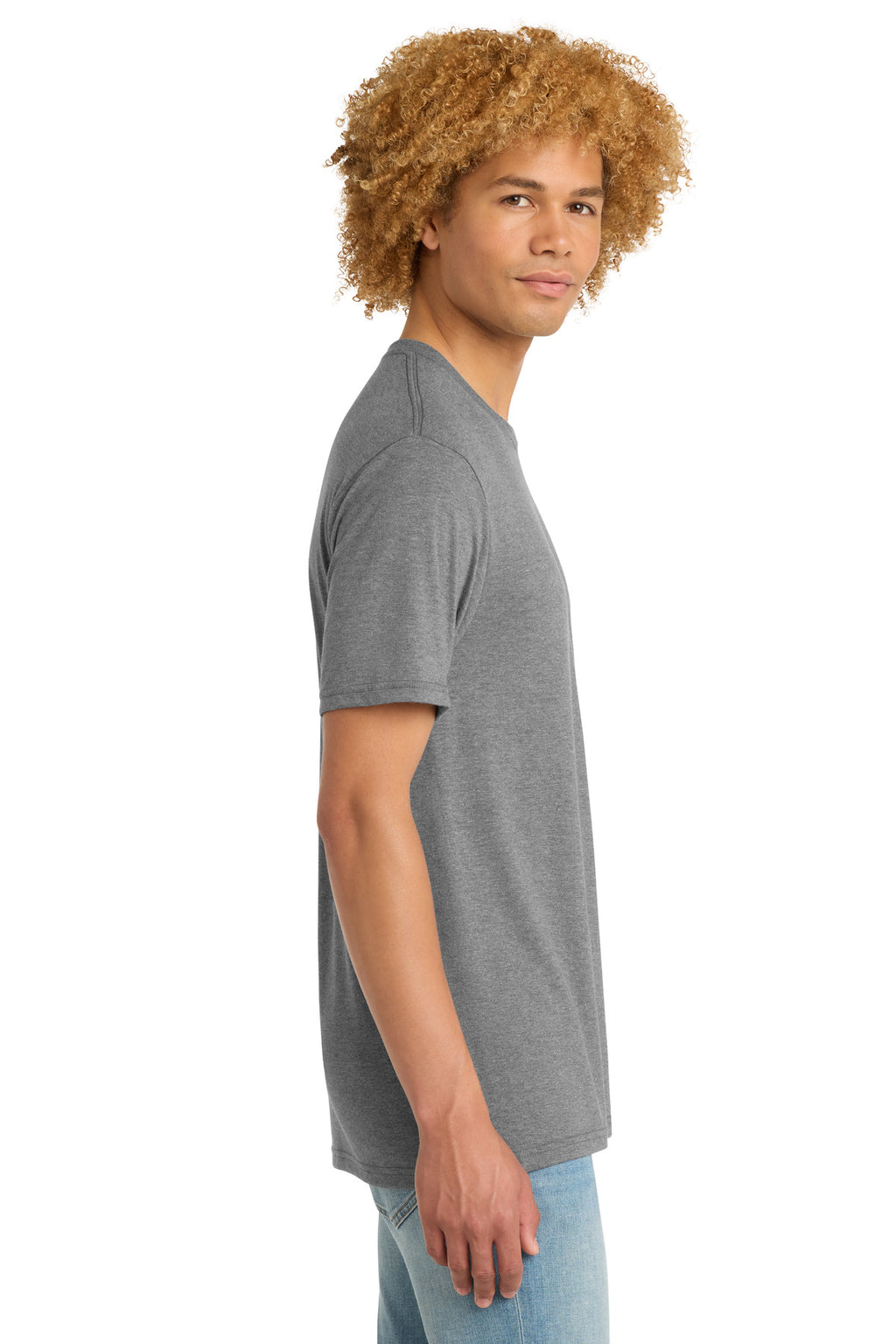 District Perfect Tri DTG Tee DM130DTG - Grey Frost - side