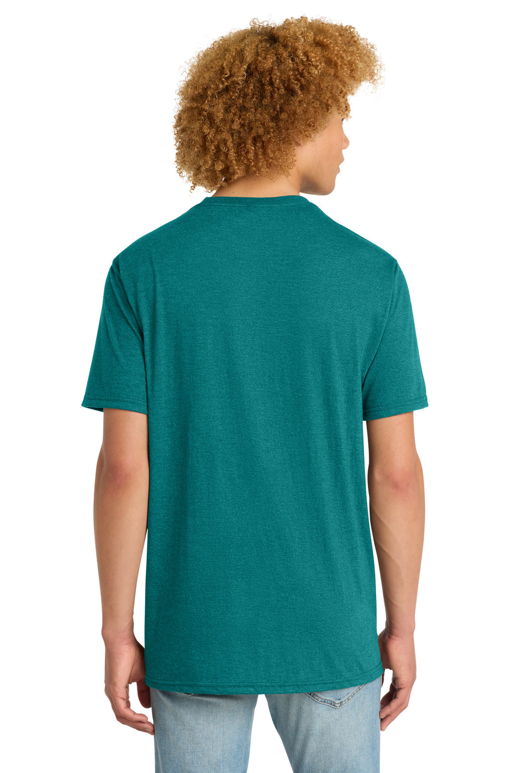 District Perfect Tri DTG Tee DM130DTG - Heathered Teal - back