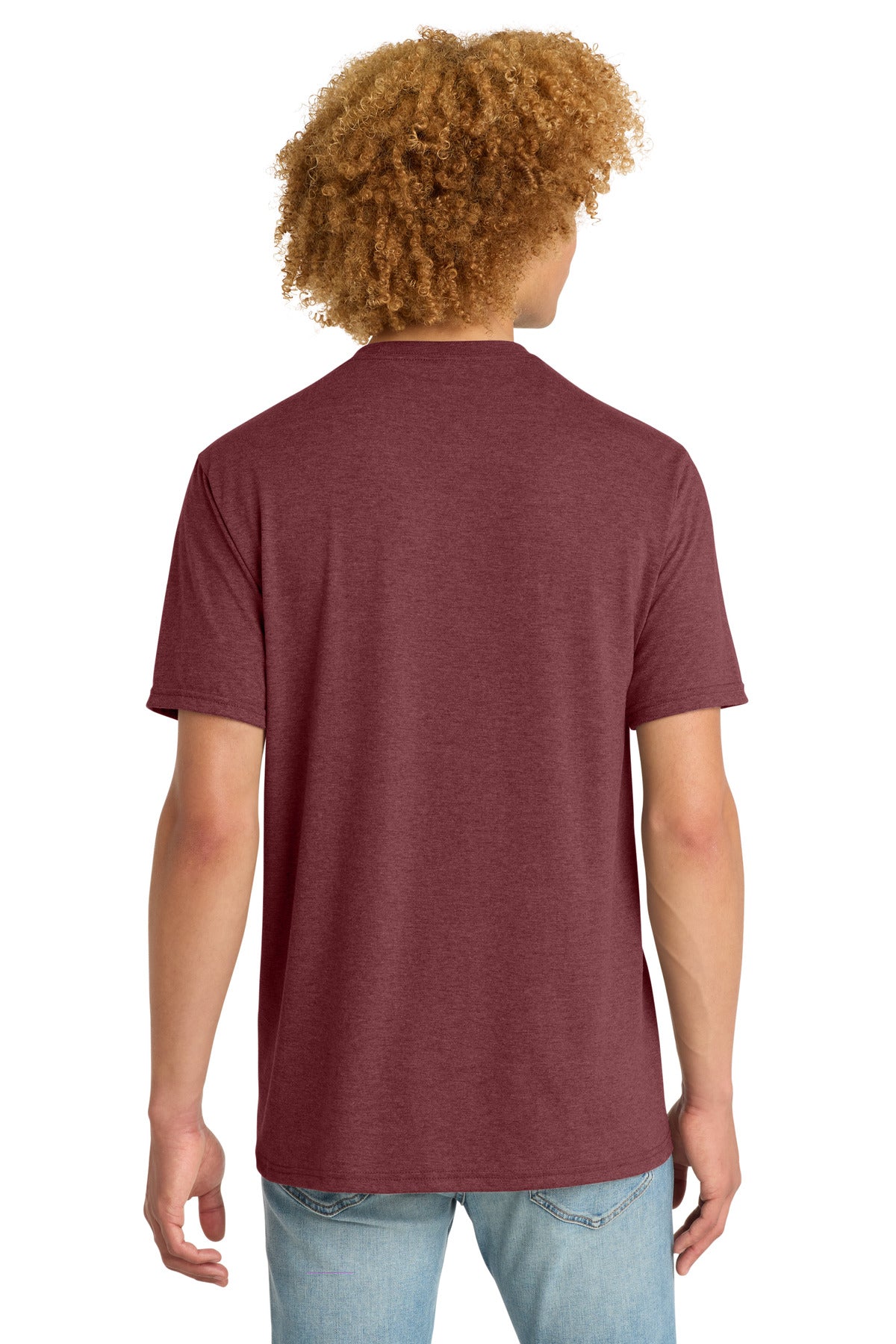 District Perfect Tri DTG Tee DM130DTG - Maroon Frost - back