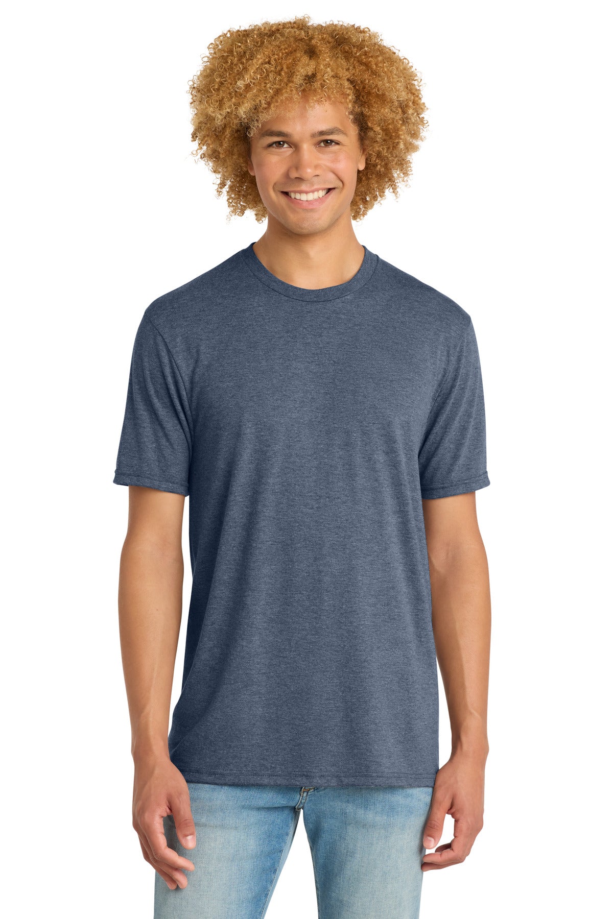 District Perfect Tri DTG Tee DM130DTG - Navy Frost - front