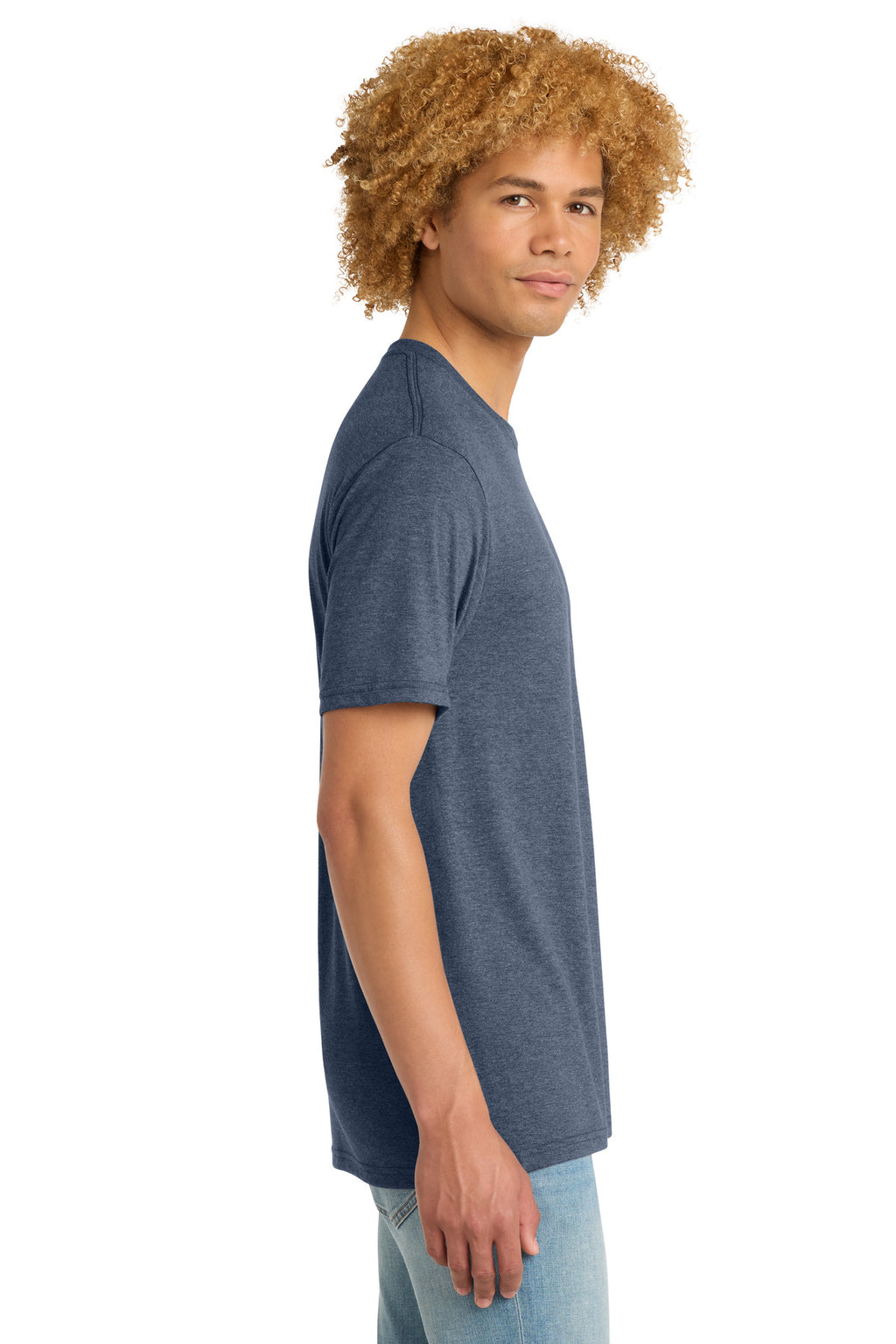 District Perfect Tri DTG Tee DM130DTG - Navy Frost - side