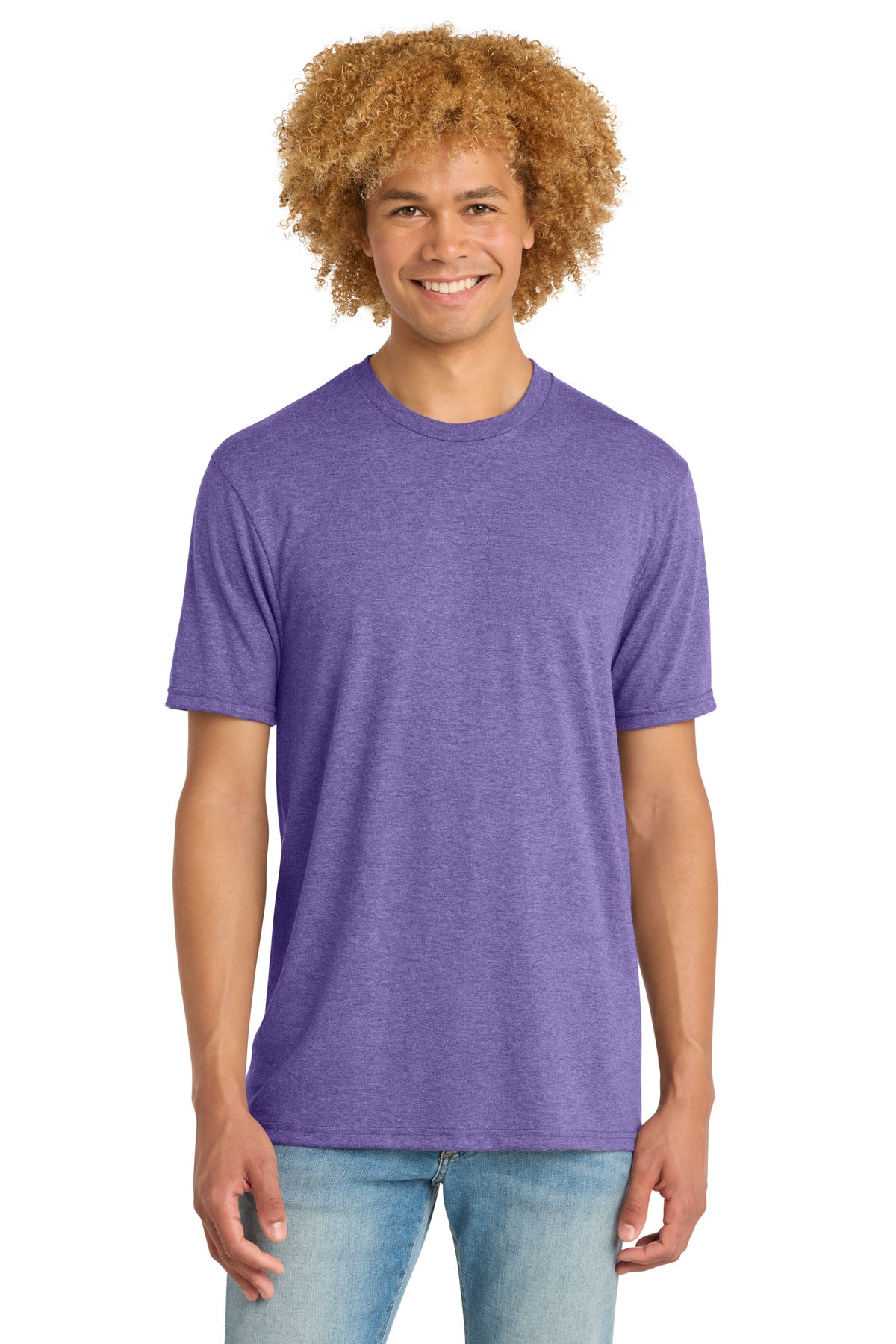 District Perfect Tri DTG Tee DM130DTG - Purple Frost - front