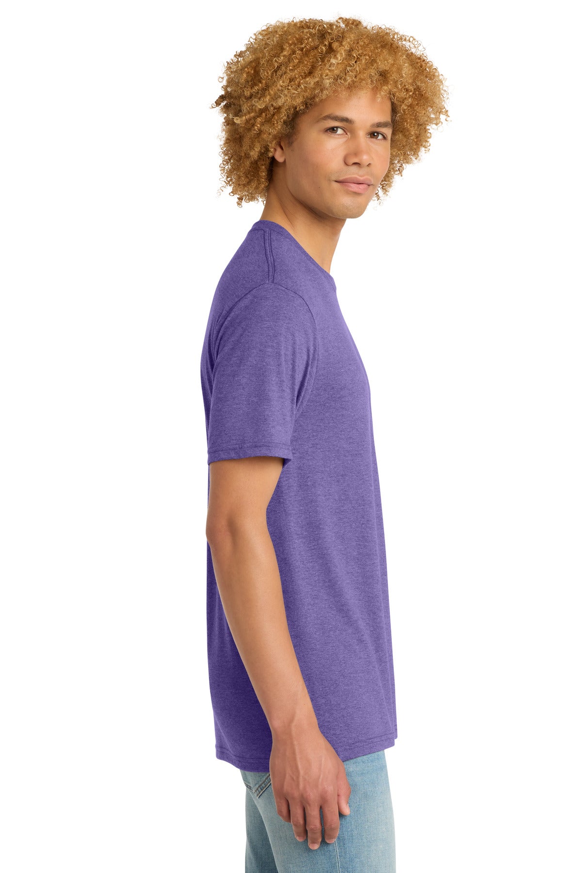 District Perfect Tri DTG Tee DM130DTG - Purple Frost - side