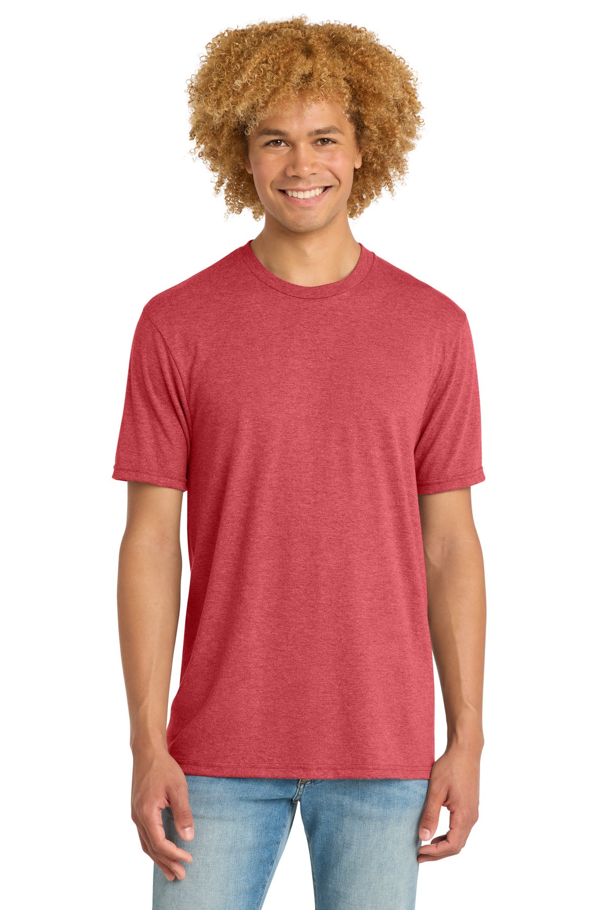 District Perfect Tri DTG Tee DM130DTG - Red Frost - front