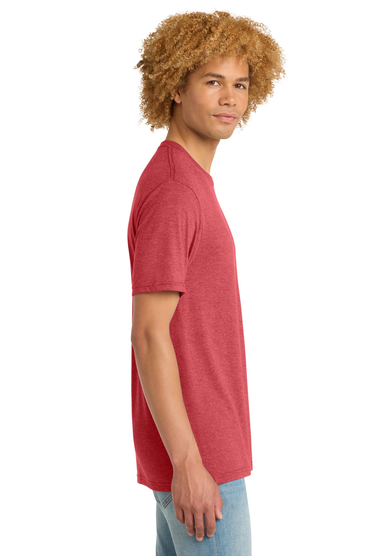 District Perfect Tri DTG Tee DM130DTG - Red Frost - side