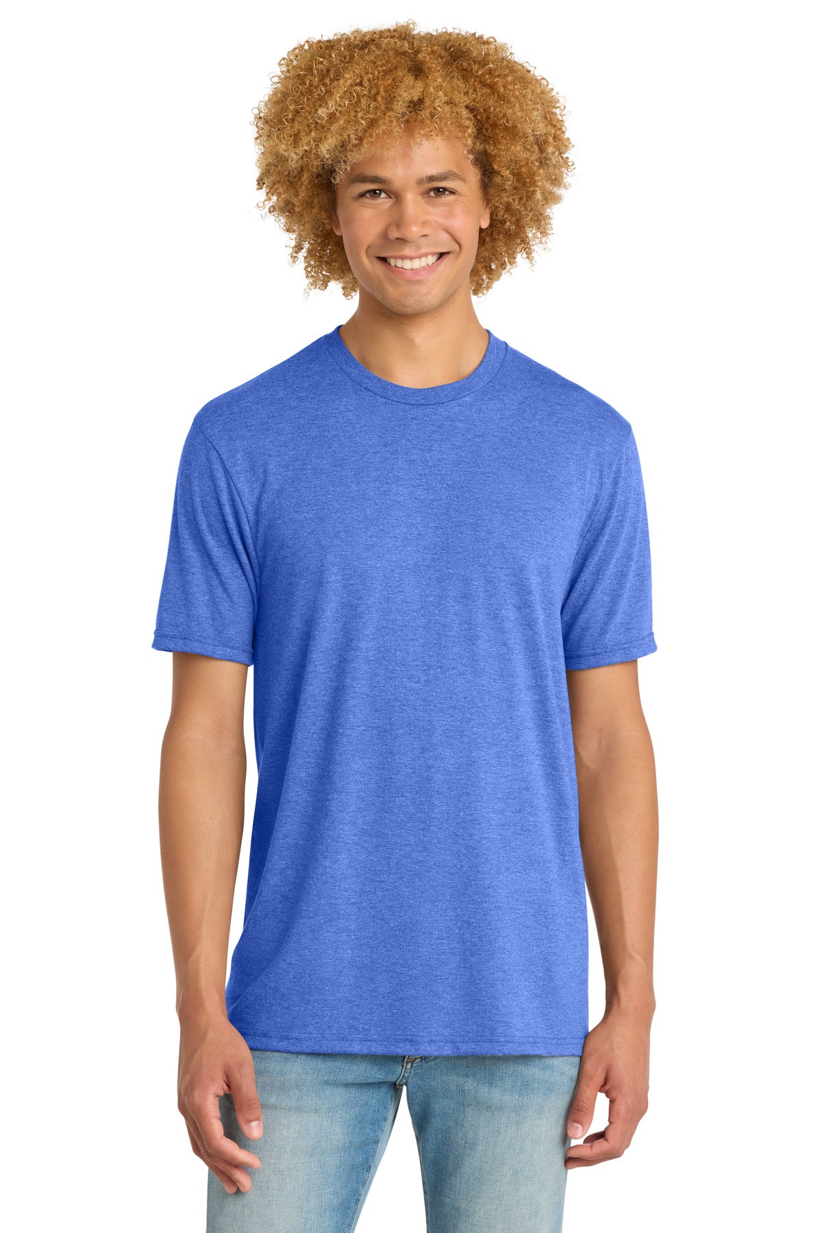 District Perfect Tri DTG Tee DM130DTG - Royal Frost - front