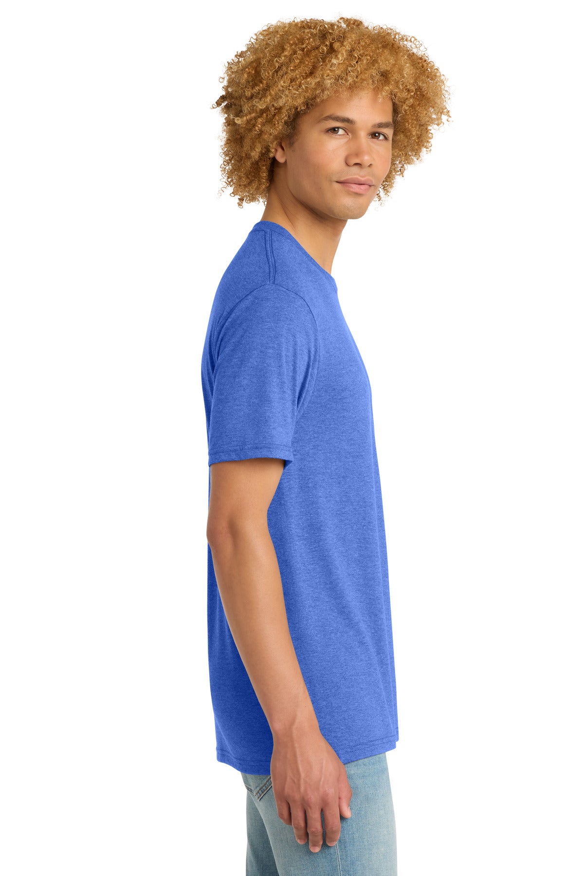 District Perfect Tri DTG Tee DM130DTG - Royal Frost - side