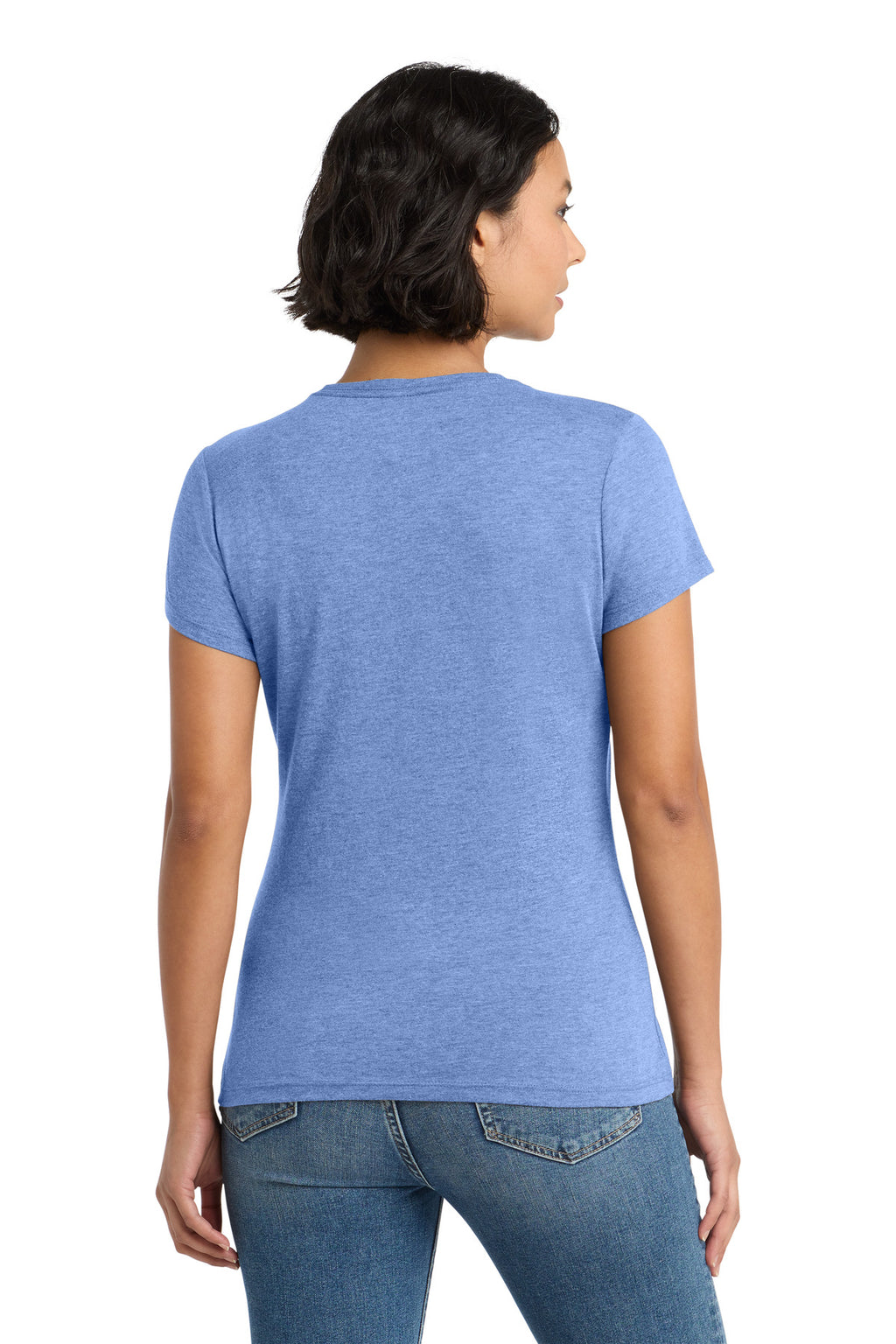 District Women's Perfect Tri Tee. DM130L - Maritime Frost - back