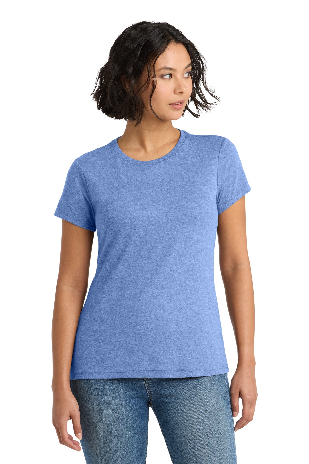 District Women's Perfect Tri Tee. DM130L - Maritime Frost - front