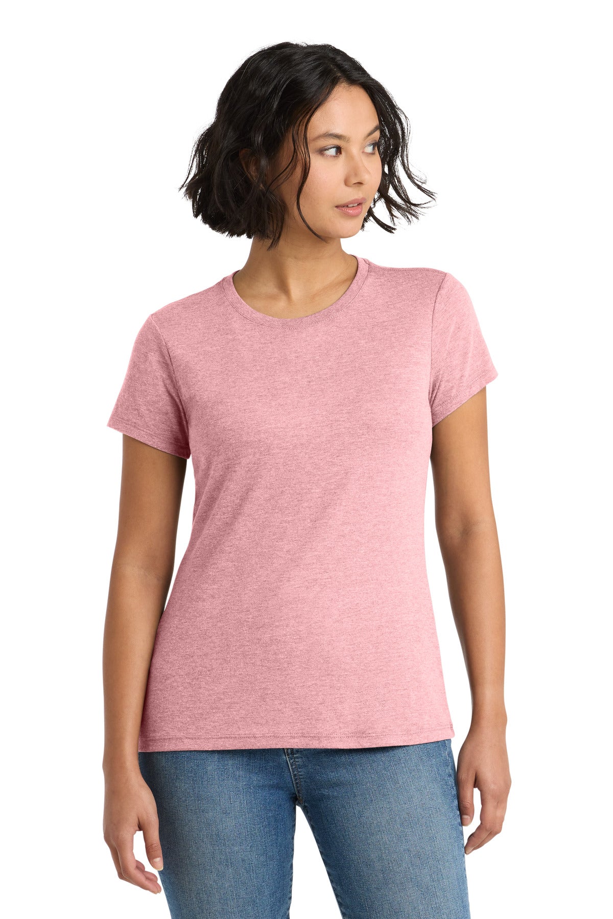 District Women's Perfect Tri Tee. DM130L - Wisteria Heather - front