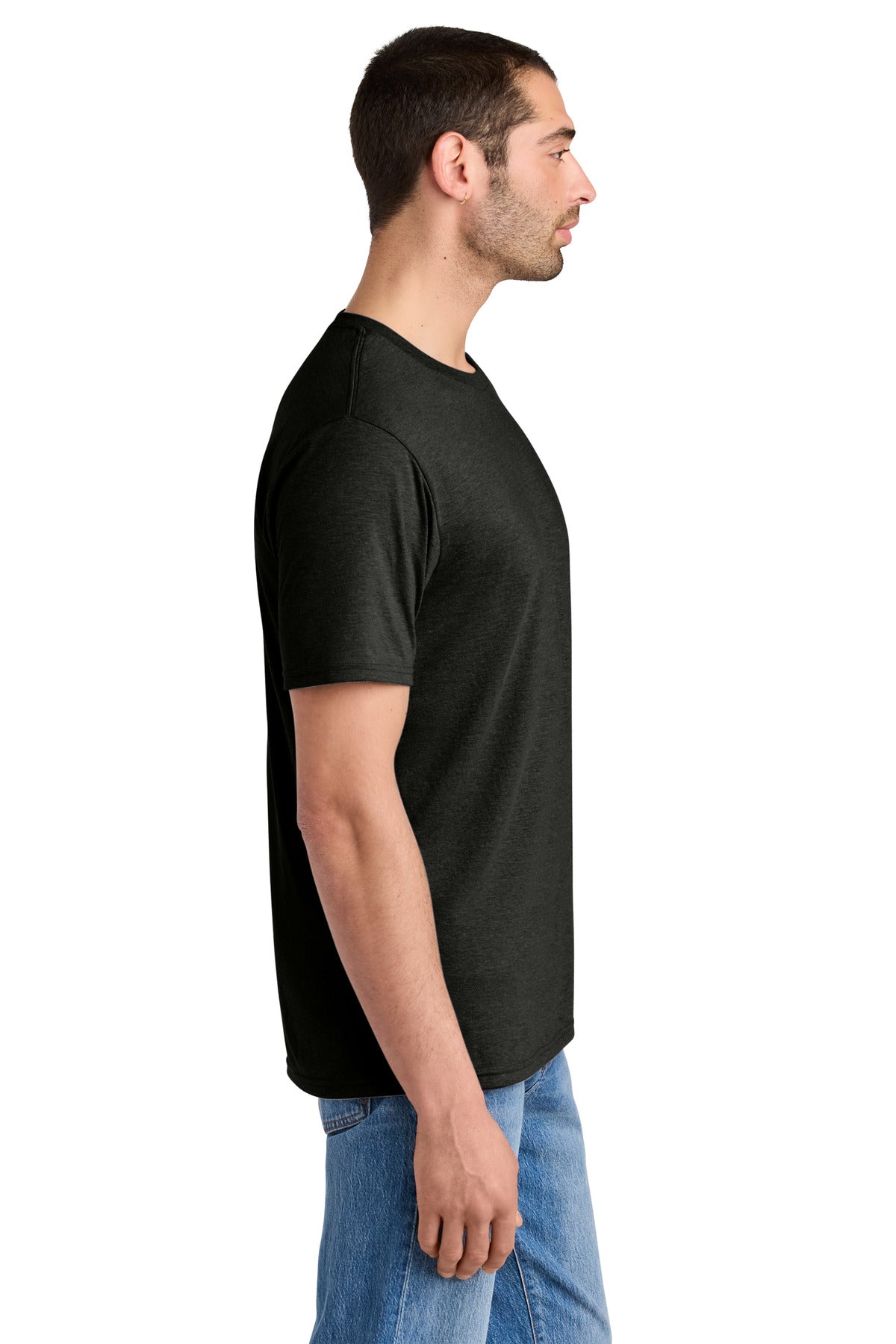 District Perfect Tri Tee. DM130 - Black Frost - side