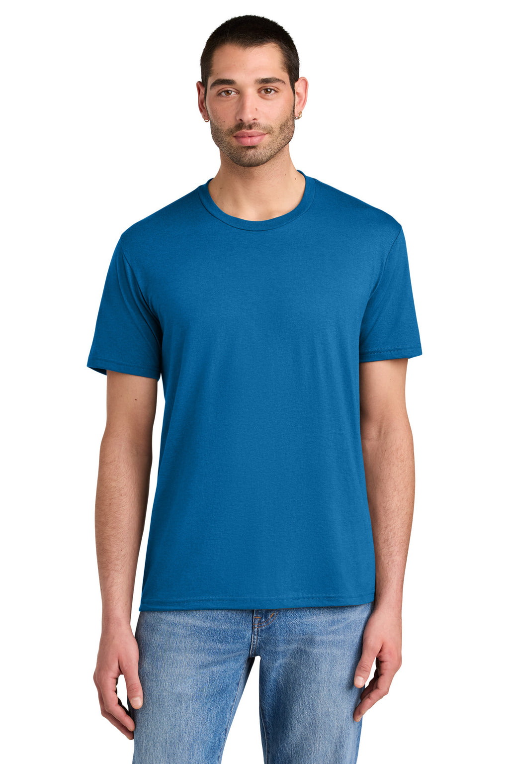 District Perfect Tri Tee. DM130 - Bright Blue - front