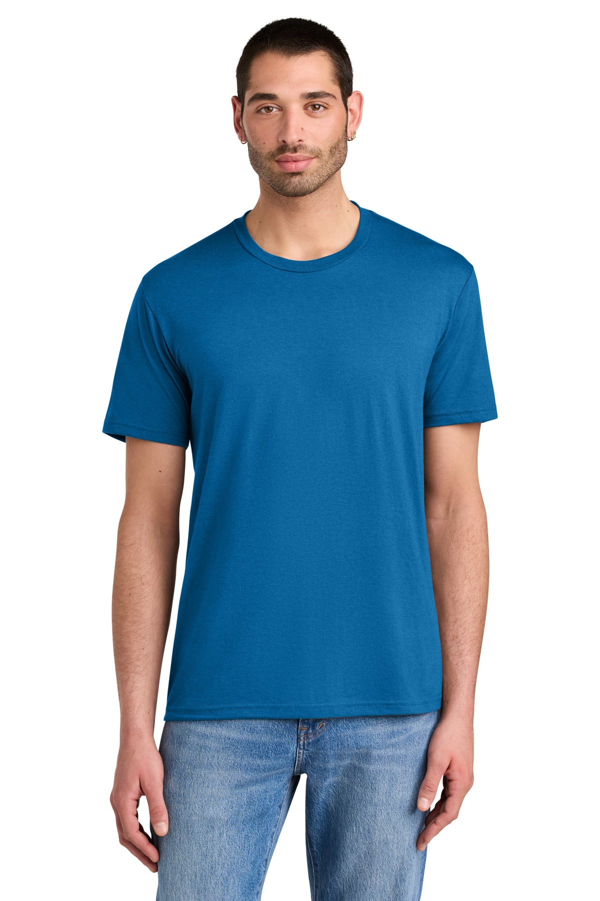 District Perfect Tri Tee. DM130 - Bright Blue - front