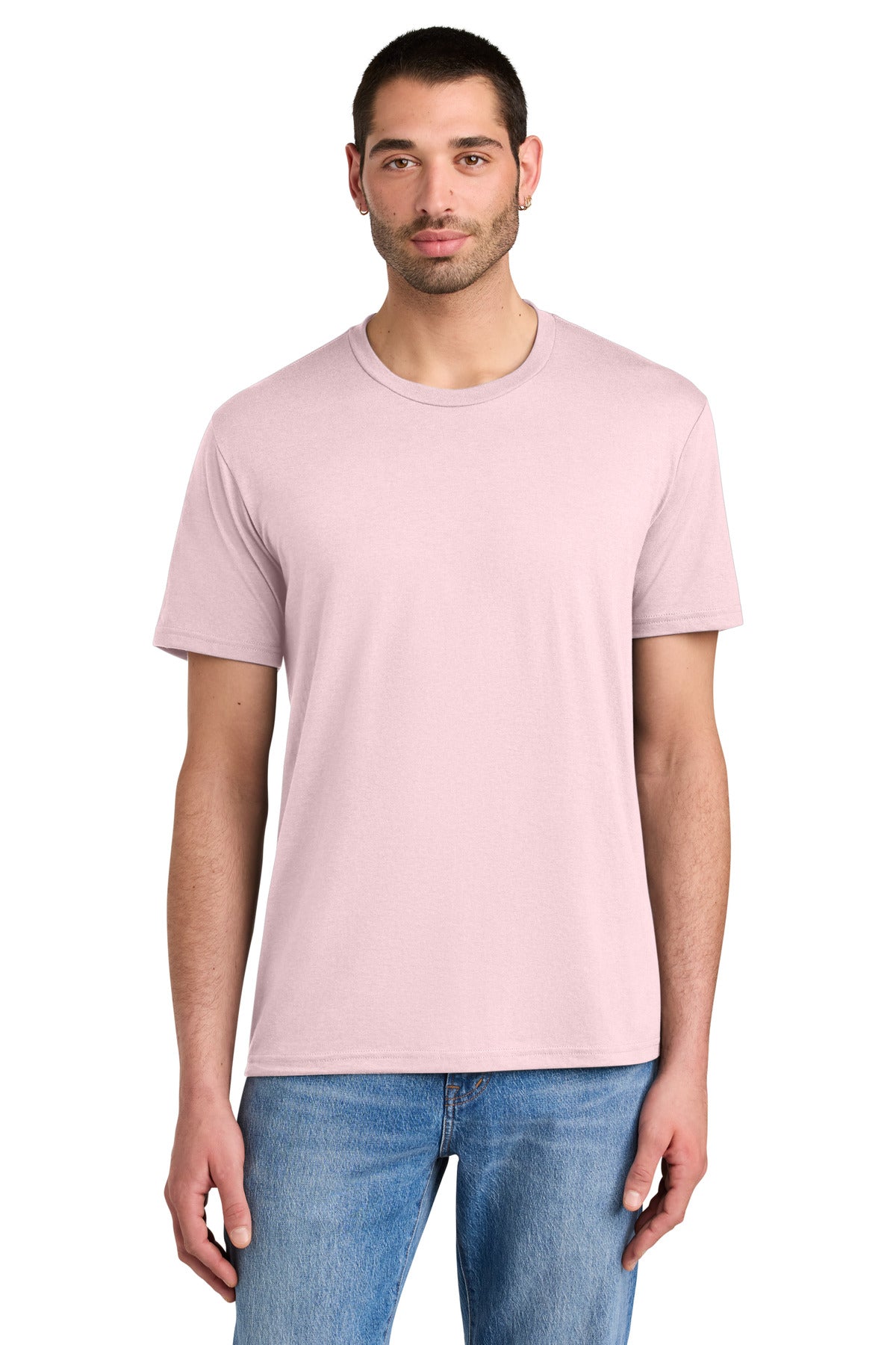 District Perfect Tri Tee. DM130 - Carnation Pink - front