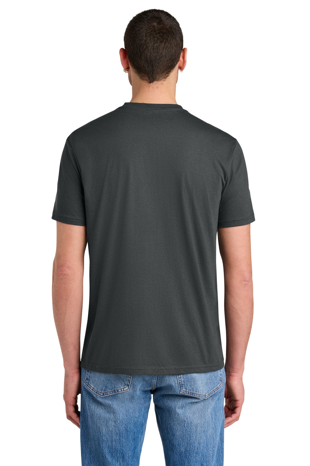 District Perfect Tri Tee. DM130 - Charcoal - back