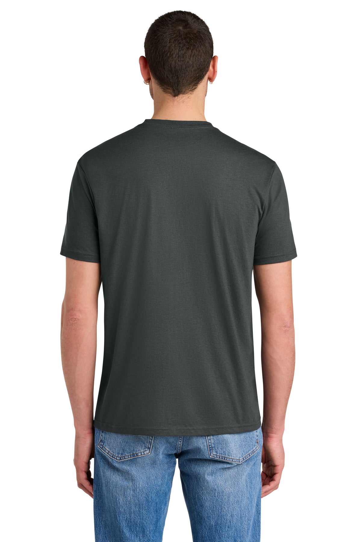 District Perfect Tri Tee. DM130 - Charcoal - back