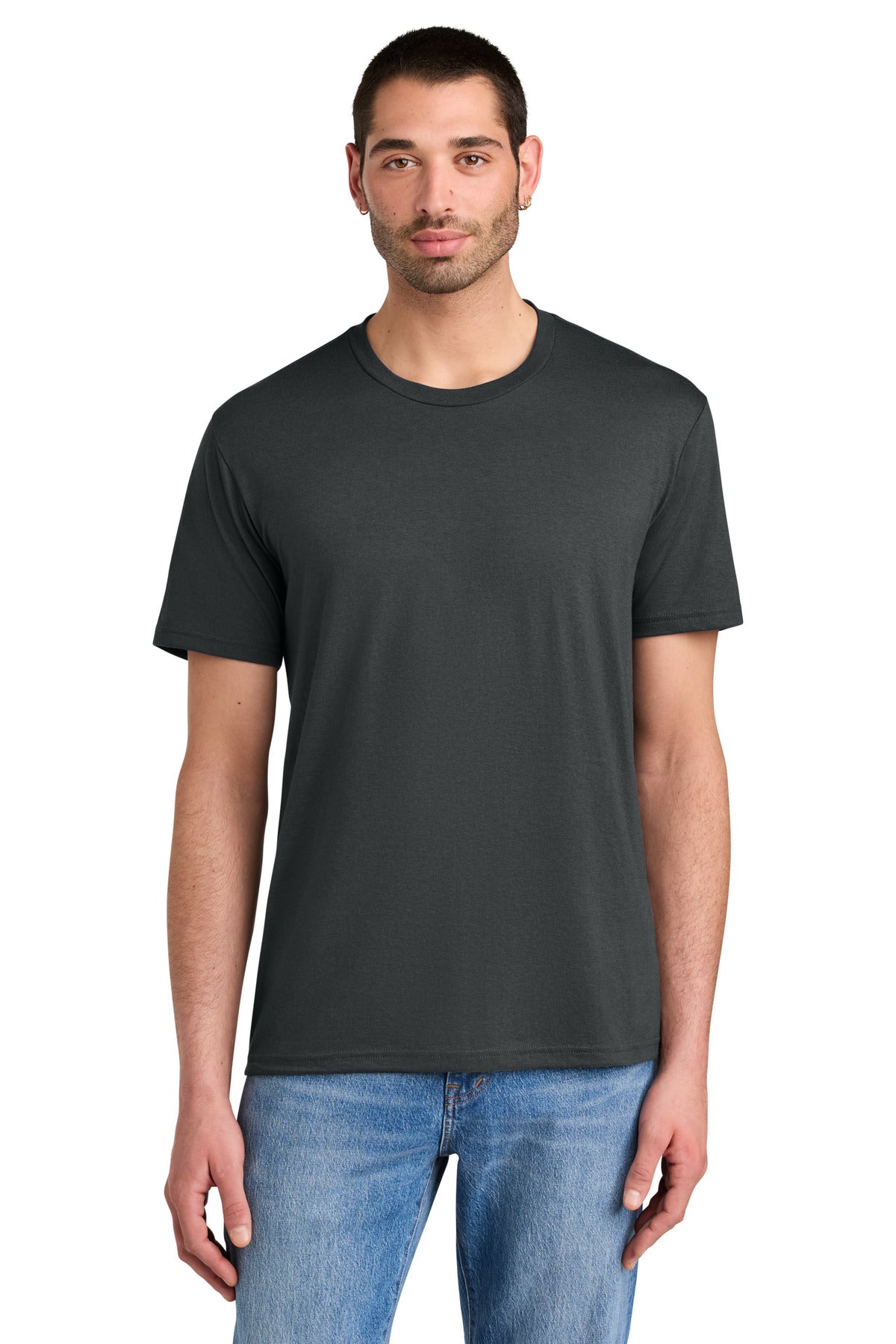 District Perfect Tri Tee. DM130 - Charcoal - front