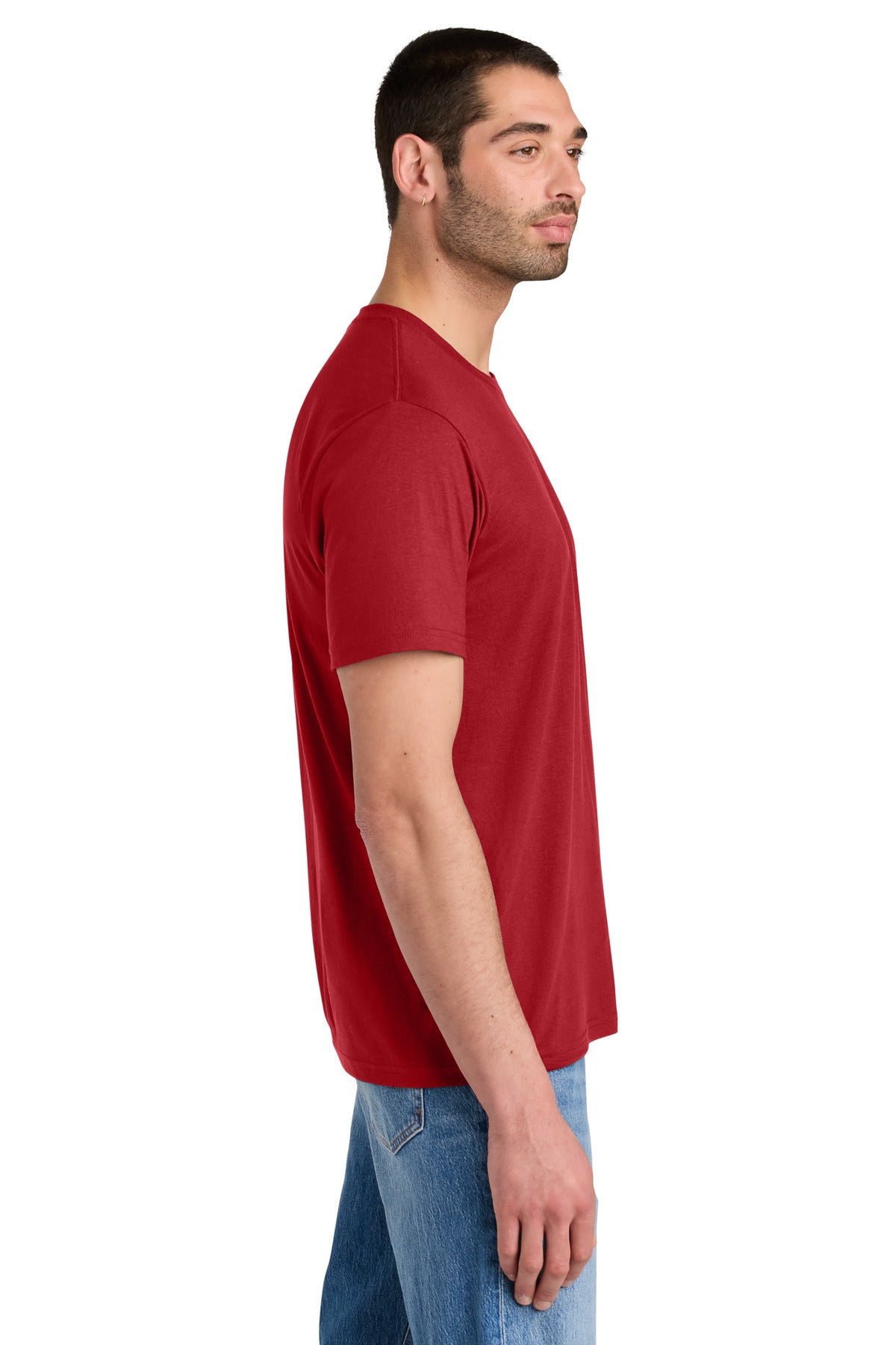 District Perfect Tri Tee. DM130 - Classic Red - side