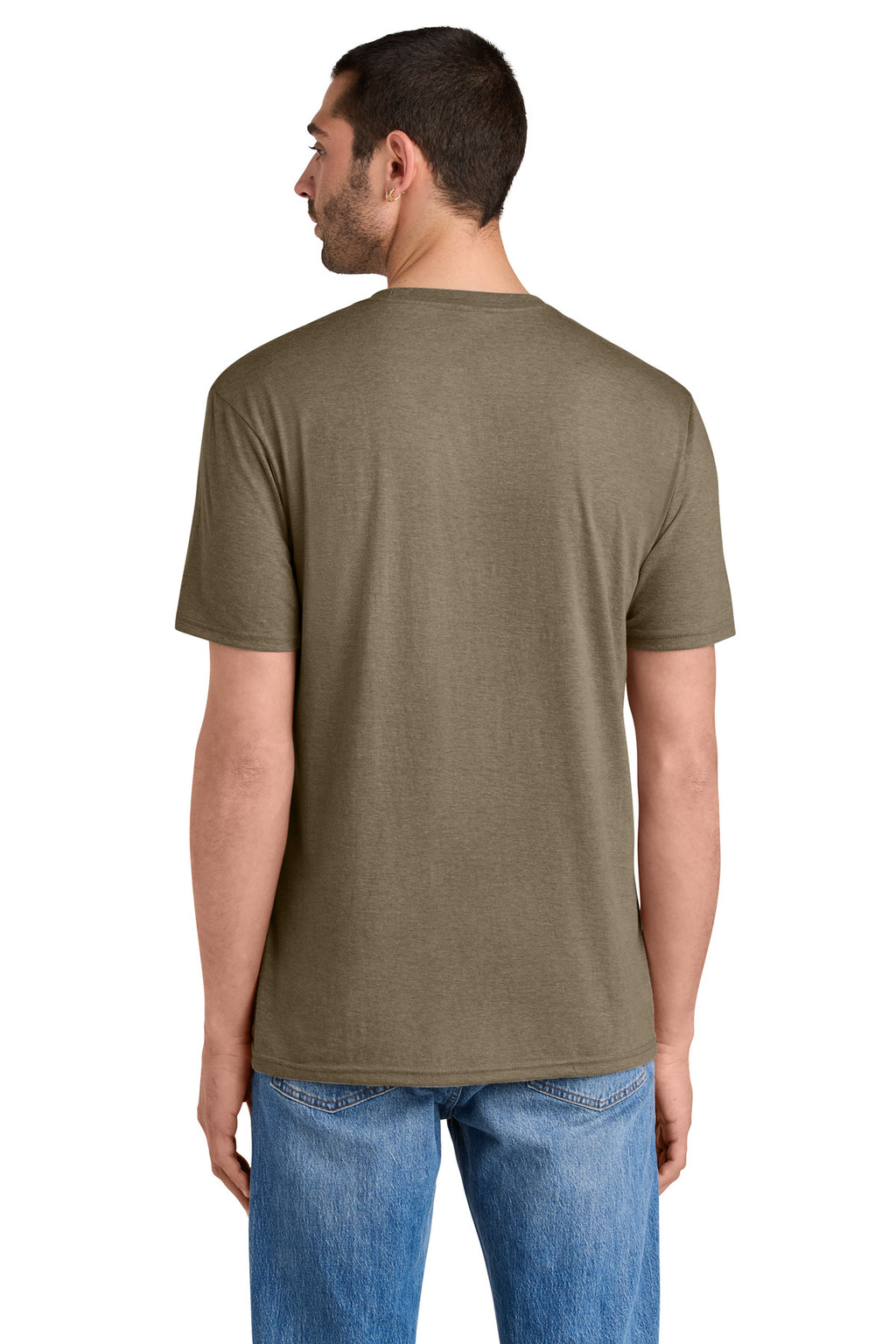 District Perfect Tri Tee. DM130 - Coyote Brown Heather - back