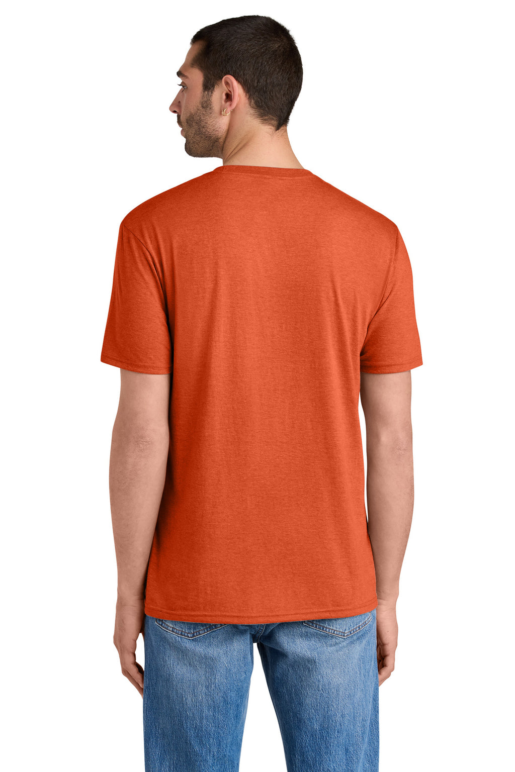 District Perfect Tri Tee. DM130 - Deep Orange Heather - back