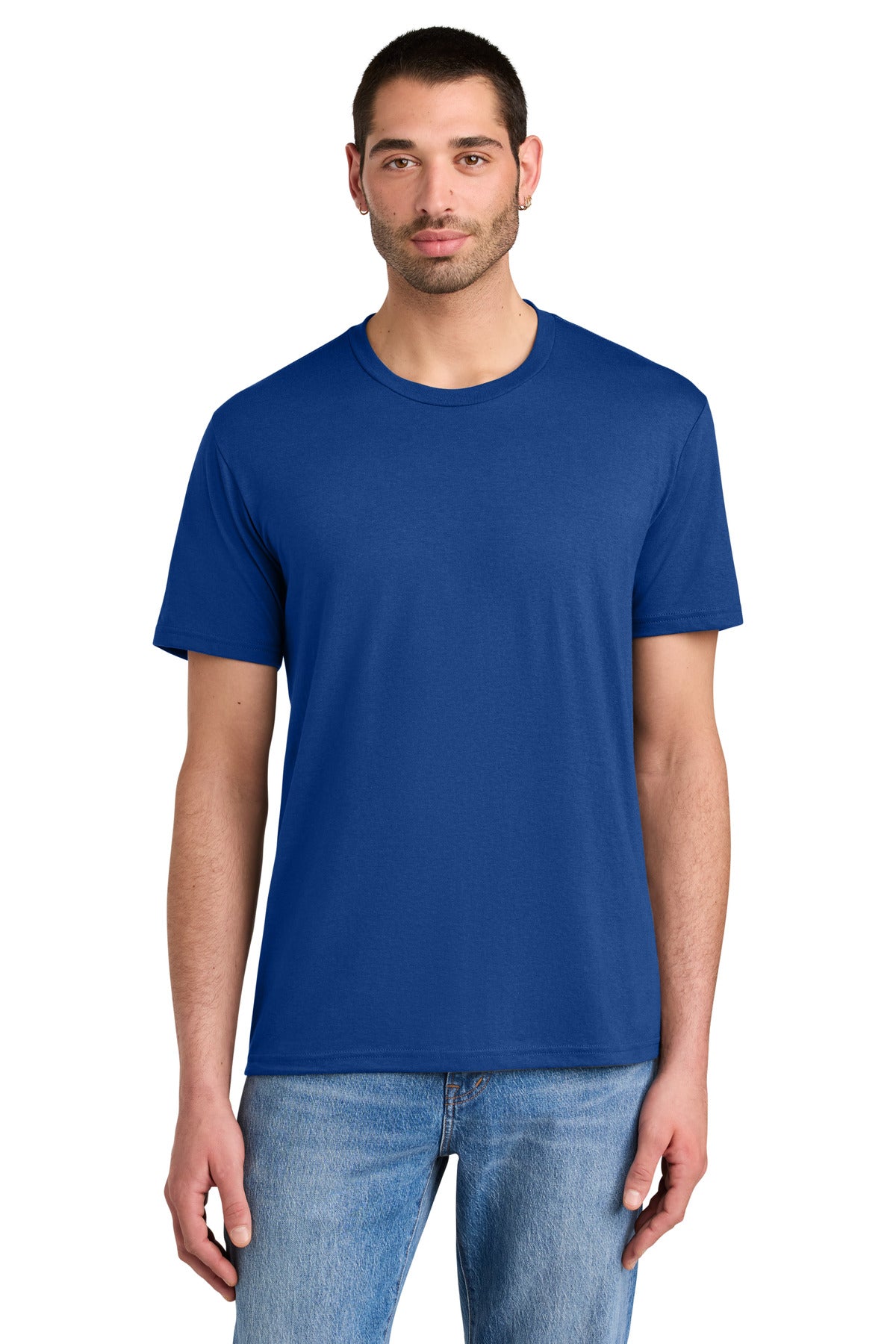 District Perfect Tri Tee. DM130 - Deep Royal - front