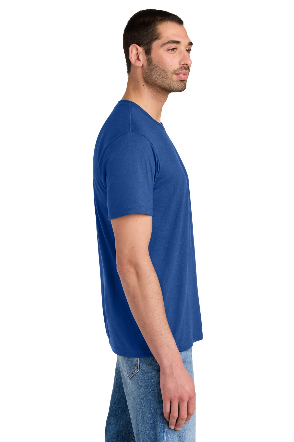 District Perfect Tri Tee. DM130 - Deep Royal - side