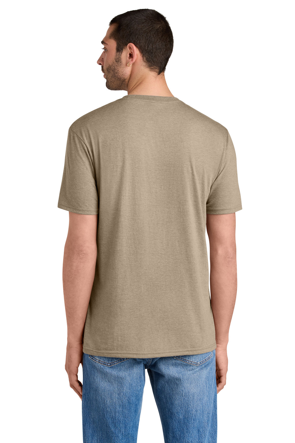 District Perfect Tri Tee. DM130 - Desert Tan Heather - back
