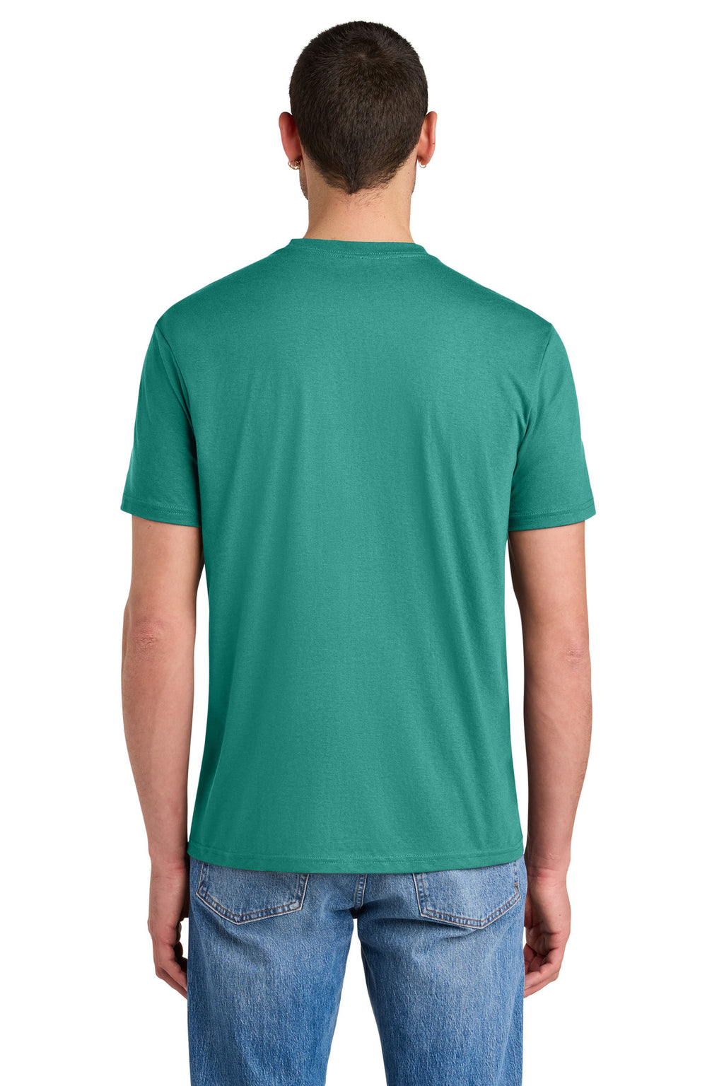 District Perfect Tri Tee. DM130 - Eucalyptus Blue - back