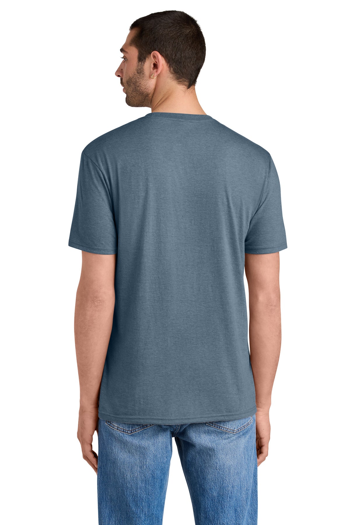 District Perfect Tri Tee. DM130 - Flint Blue Heather - back